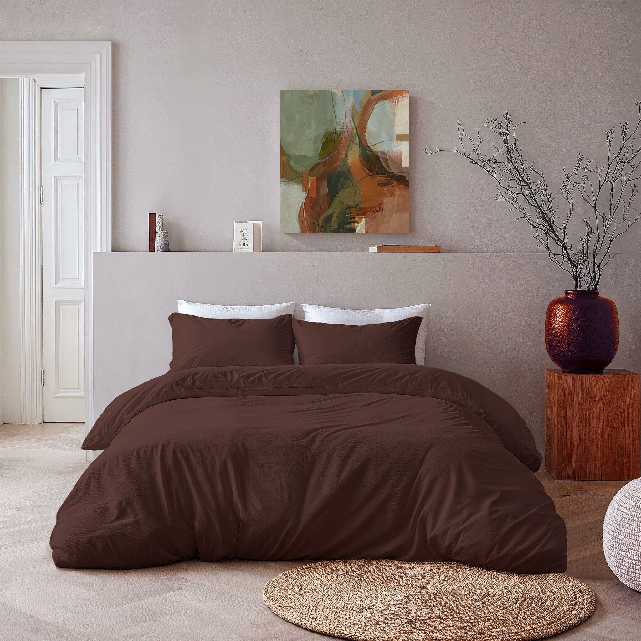 Byrklund - Dekbedovertrek Quiet Cozy - Chocolate Brown