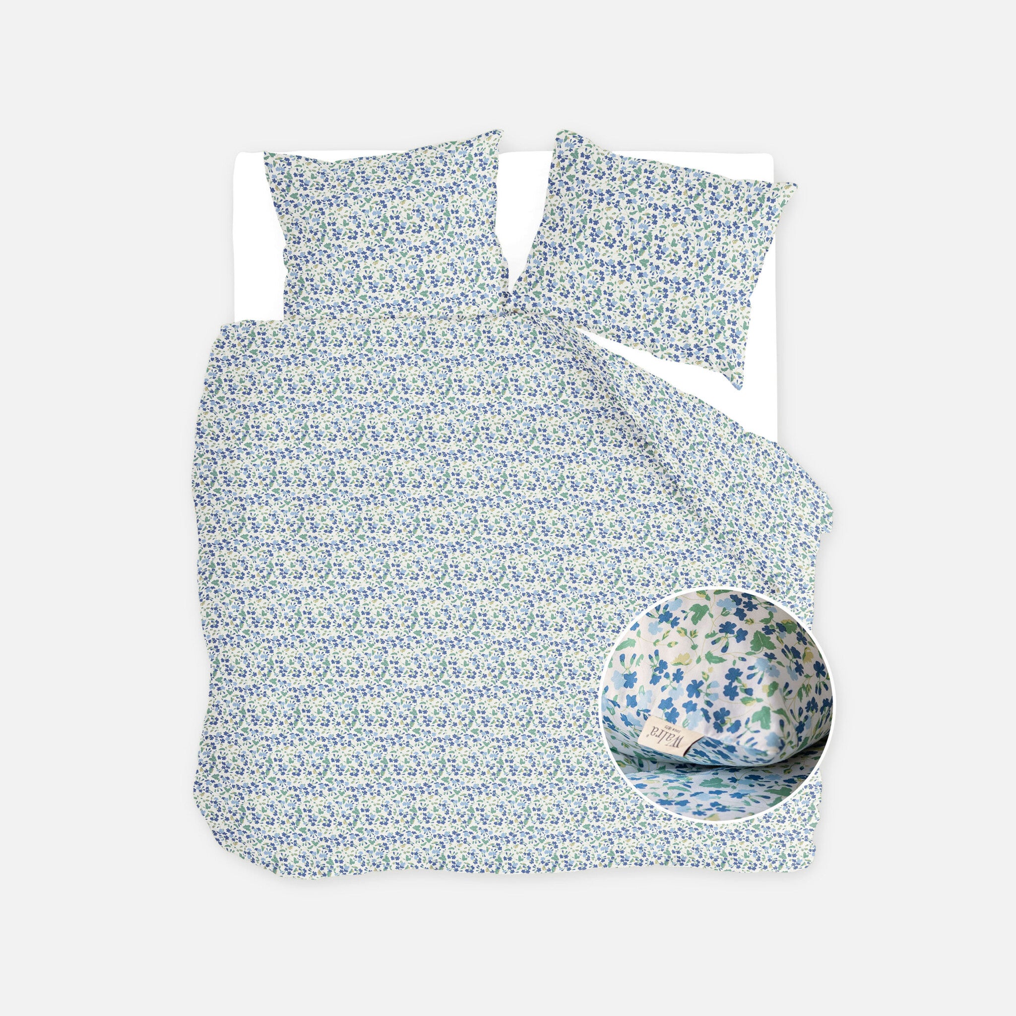 Dekbedovertrek Remade Flower Fairytale Blauw