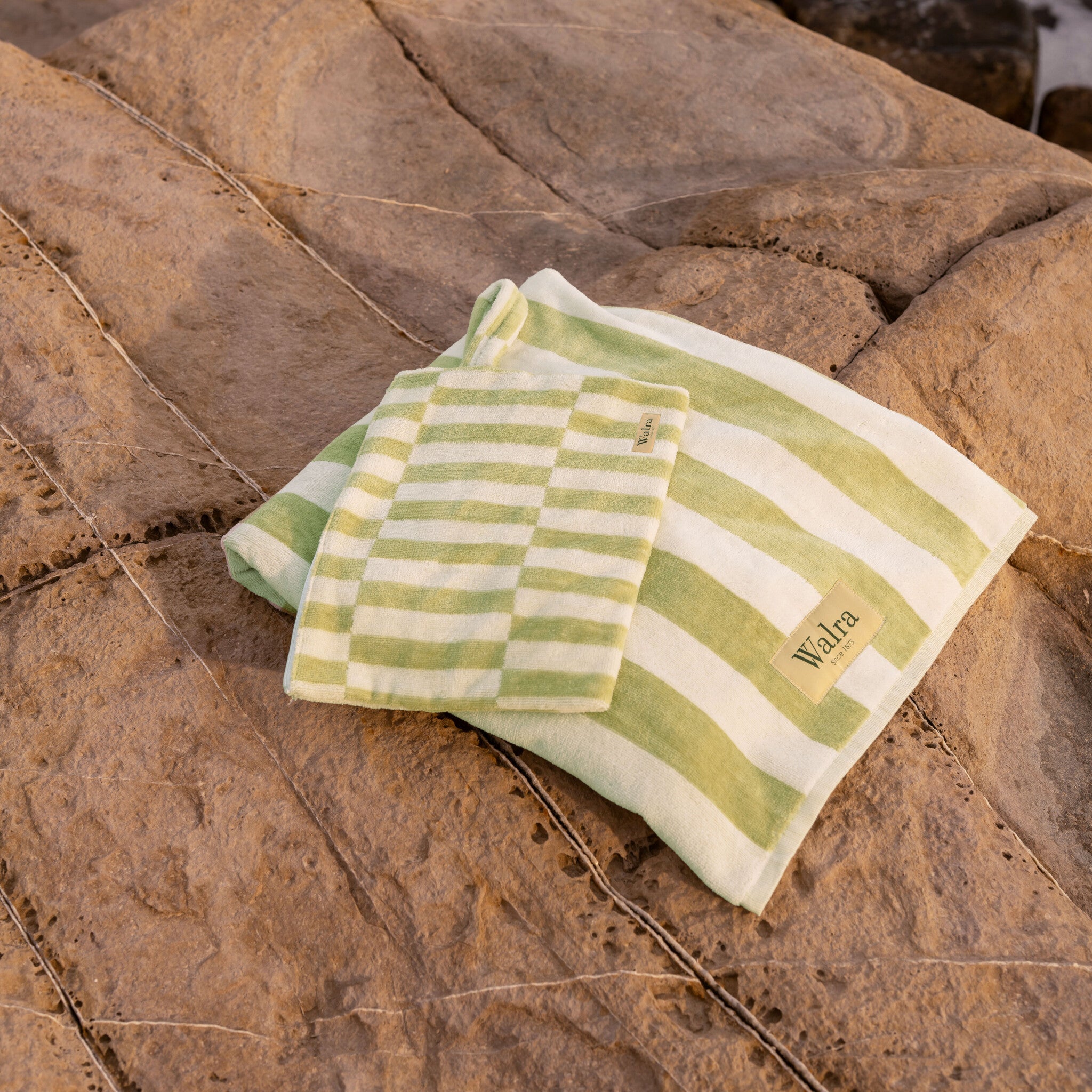 Walra - Strandlaken Salty Square - Groen 100x180