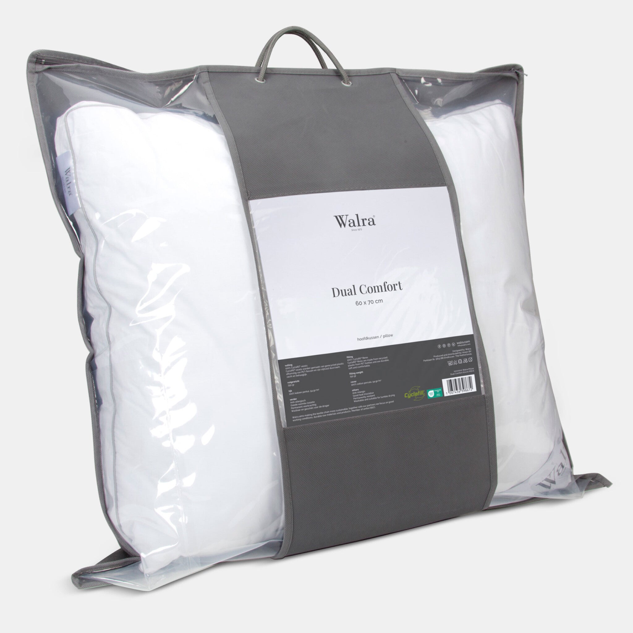 Hoofdkussen Dual Comfort Wit 60x70
