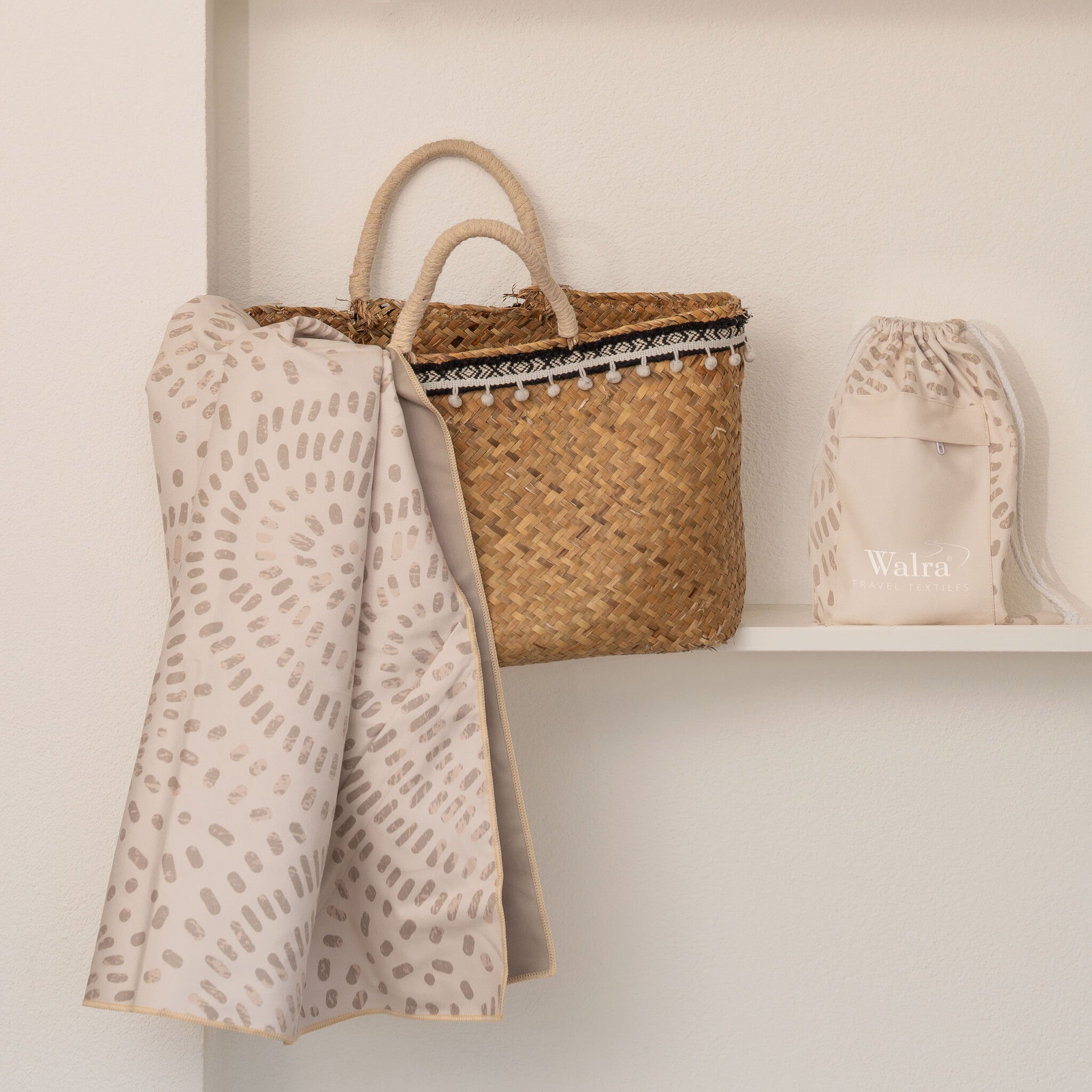 Walra Travel Strandlaken Crazy Crinkels Zand 100x180