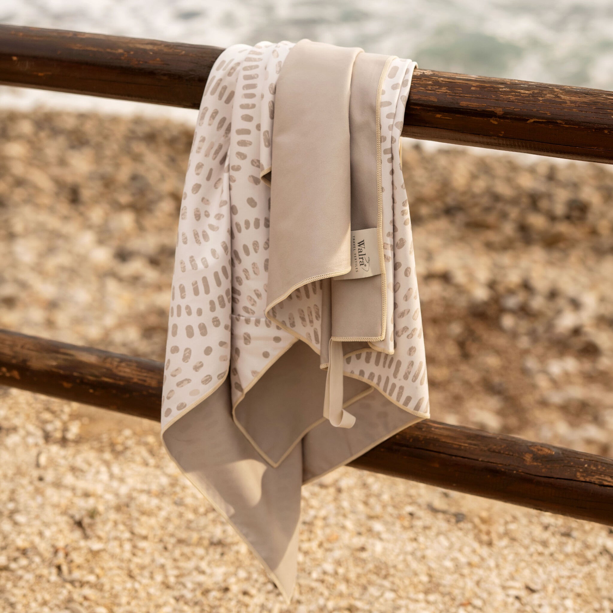 Walra Travel Strandlaken Crazy Crinkels Zand 100x180