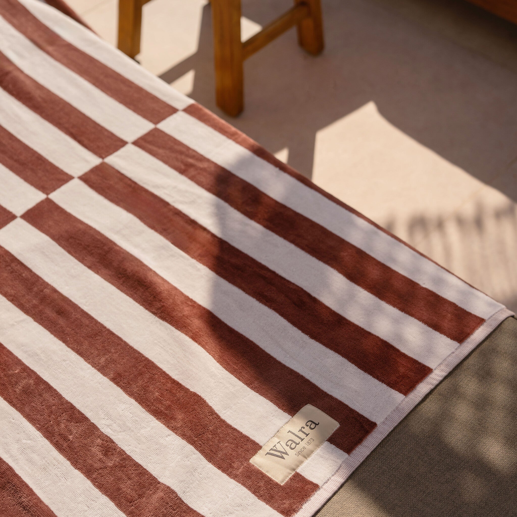 Walra - Strandlaken Salty Square - Bruin 100x180