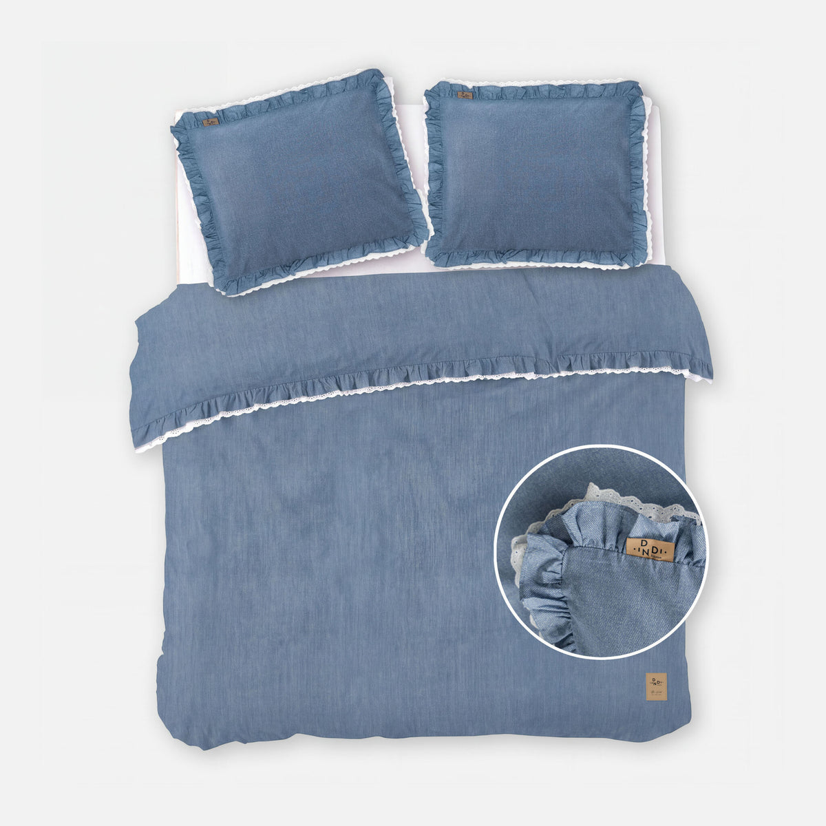 Dindi - Dekbedovertrek Denim Dream - Blauw