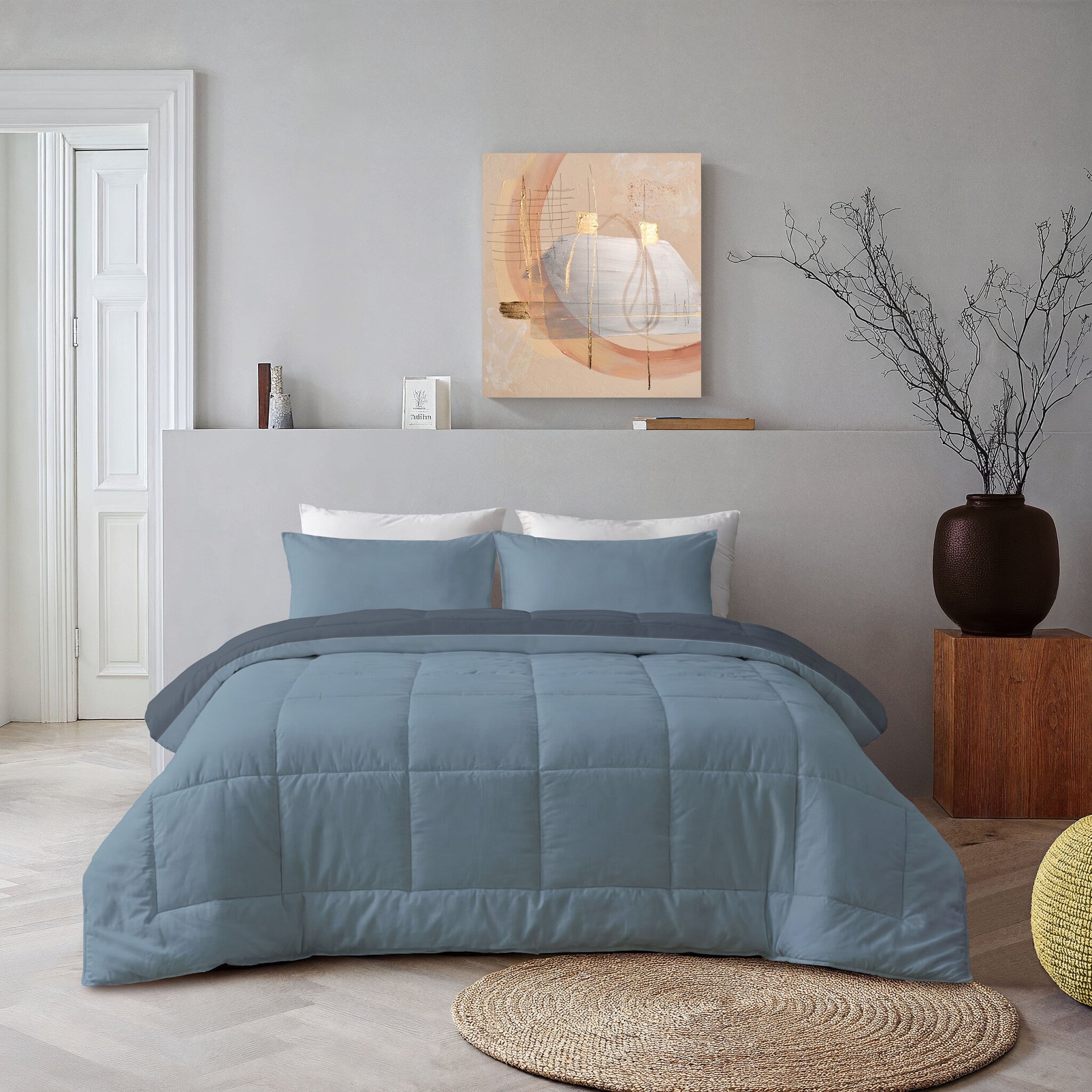 Byrklund Dekbed zonder overtrek Wash & Rest - Blauw
