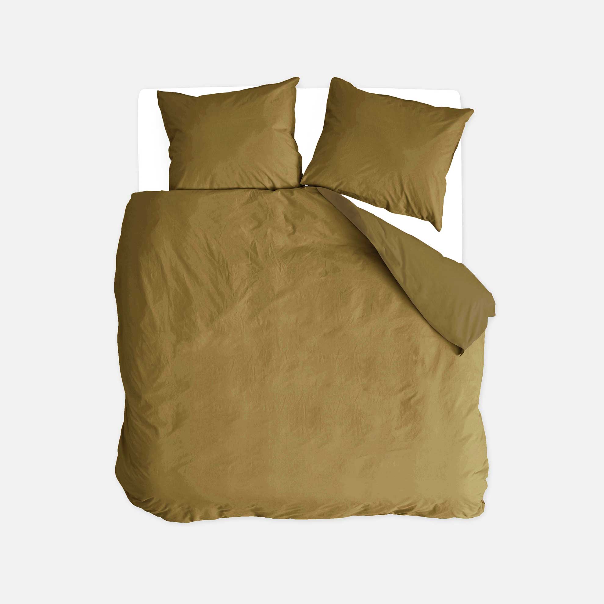 Byrklund - Dekbedovertrek Go Velvet - Honing Mosterd
