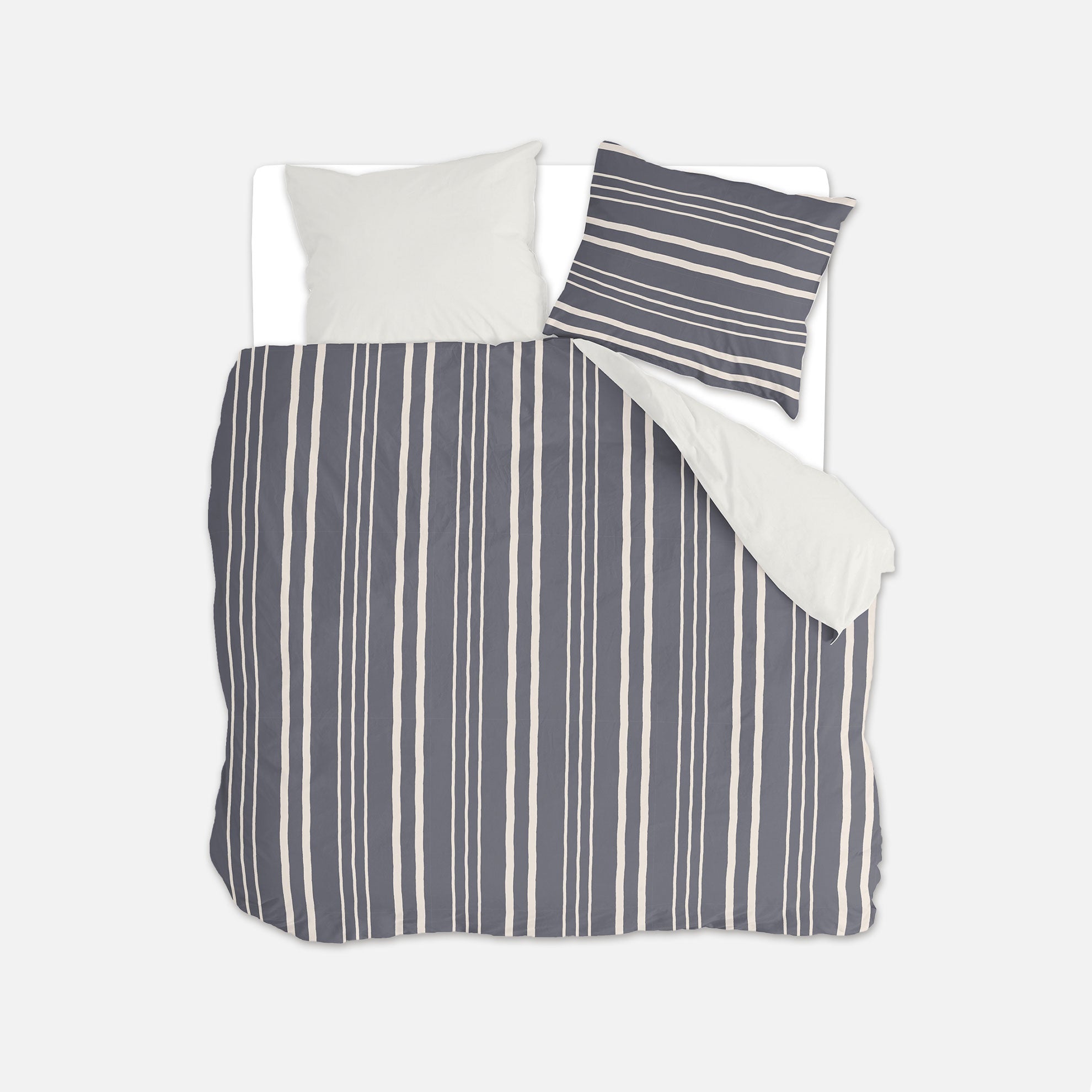 Byrklund - Dekbedovertrek Steady Stripes - Blauw