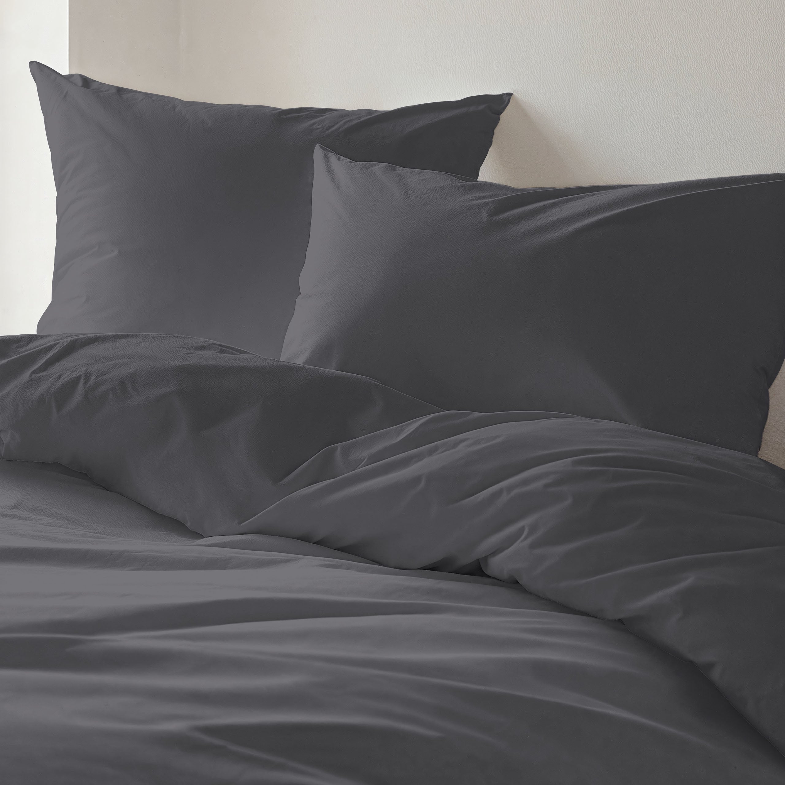 Byrklund - Dekbedovertrek Go Velvet - Off Black