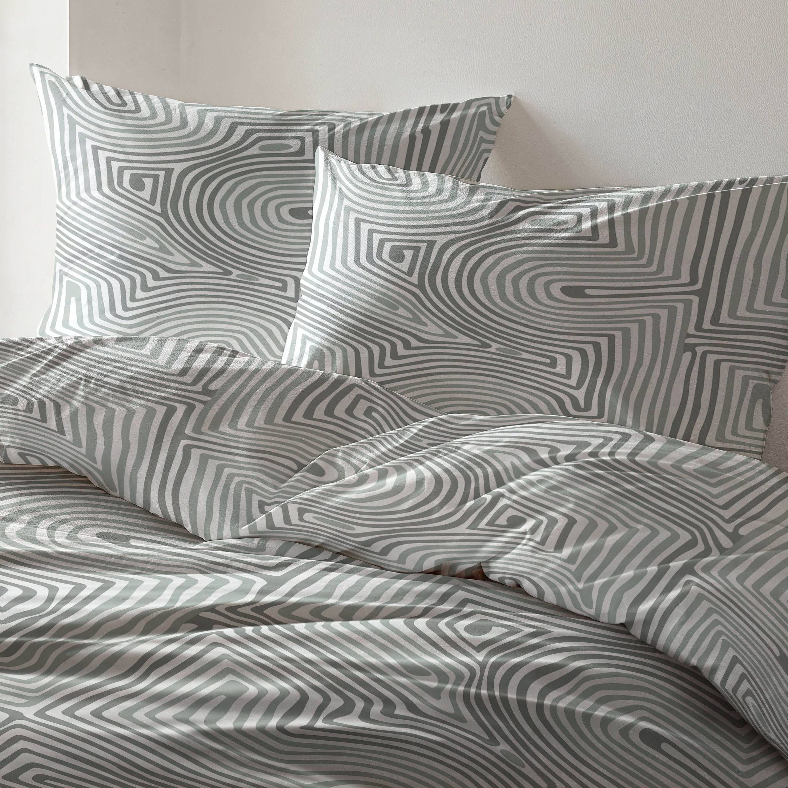 Byrklund Dekbedovertrek Lagoon Lines - 100% katoen - Groen