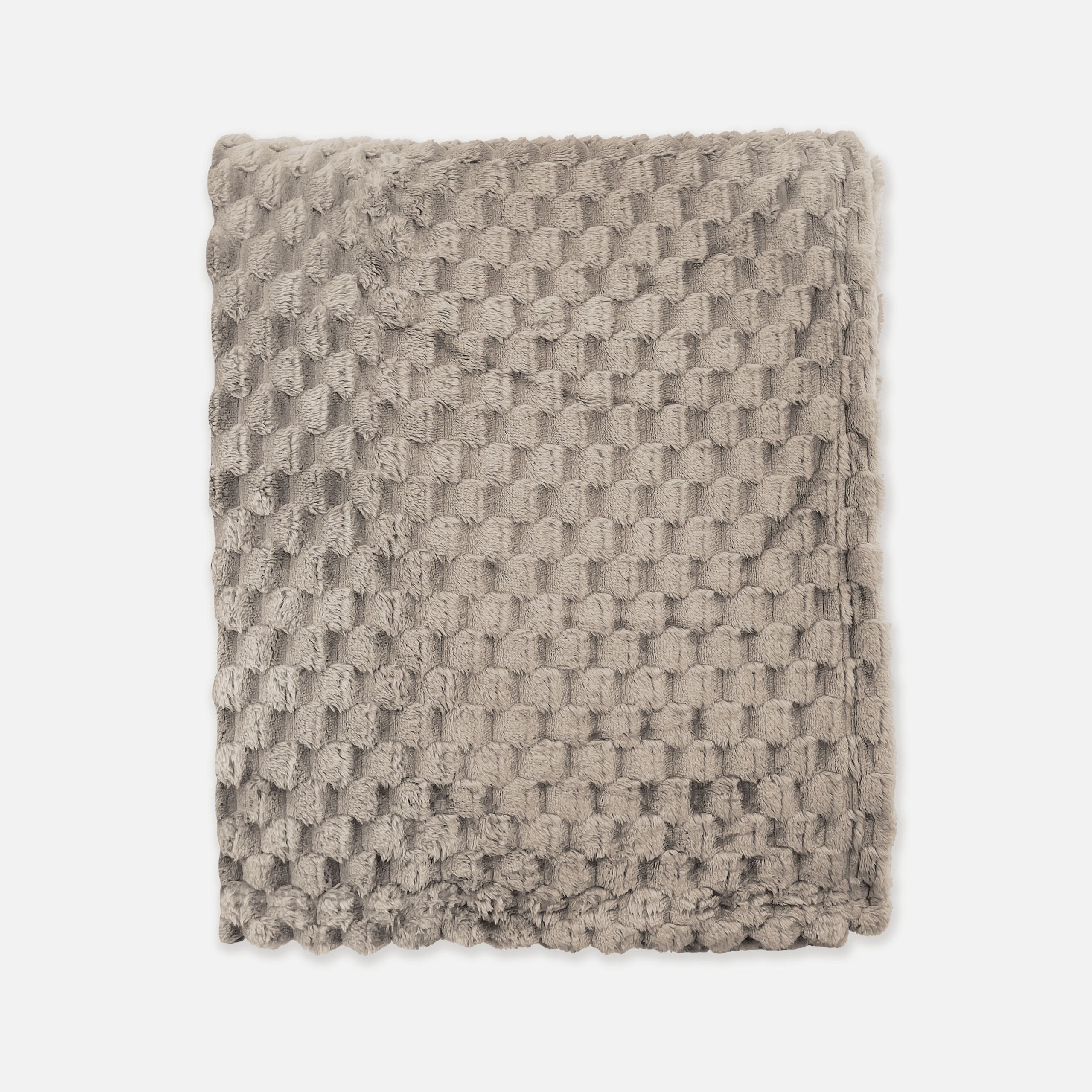 Byrklund Plaid Fluffy Dots Taupe
