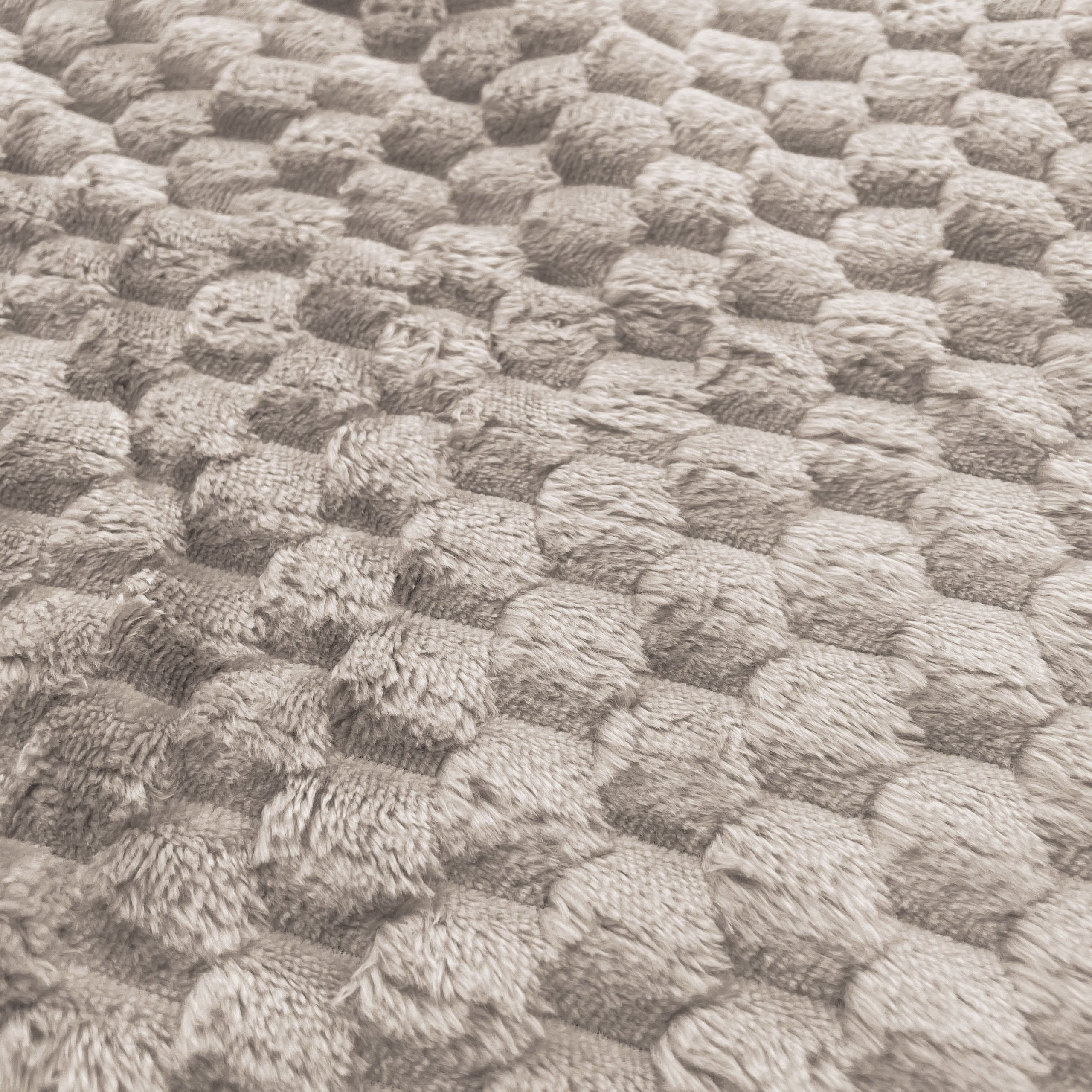 Byrklund Plaid Fluffy Dots Taupe