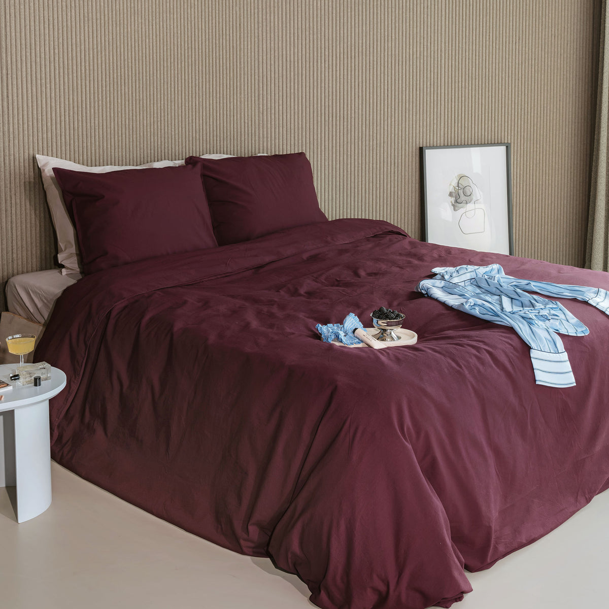 Byrklund - Dekbedovertrek Quiet Cozy - Aubergine