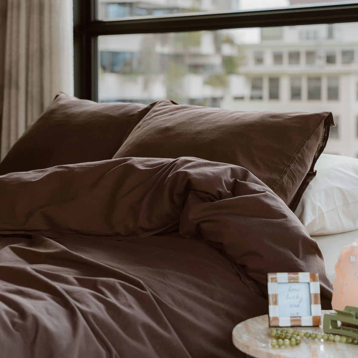 Byrklund - Dekbedovertrek Quiet Cozy - Chocolate Brown