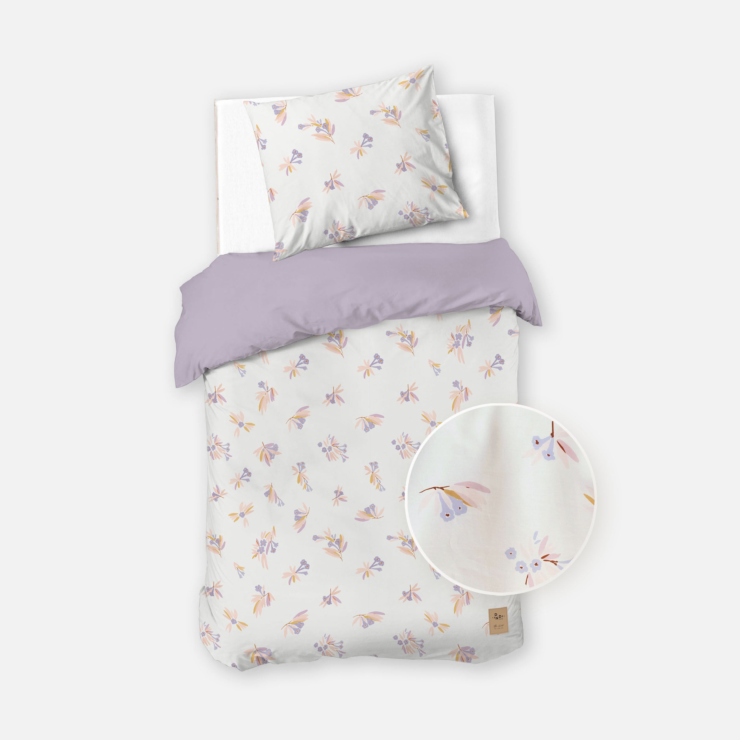 Dekbedovertrek Flower Escape Off White / Lila