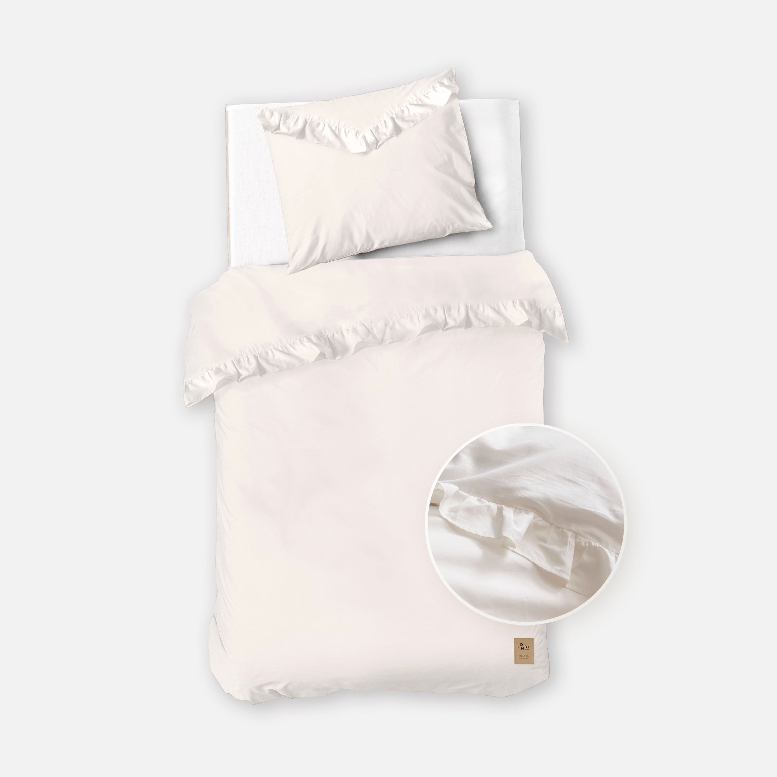 Dekbedovertrek White Ruffle Off White