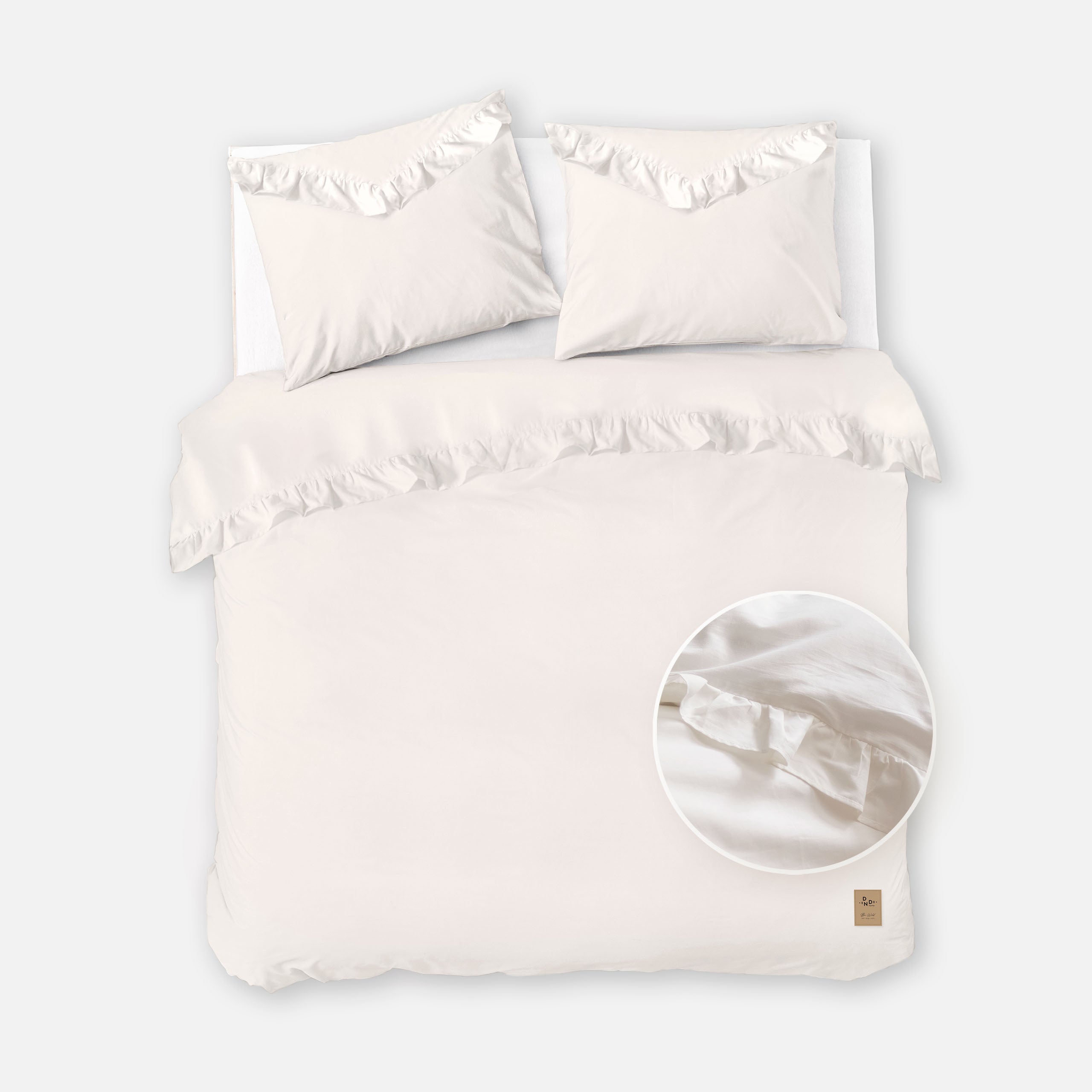 Dekbedovertrek White Ruffle Off White