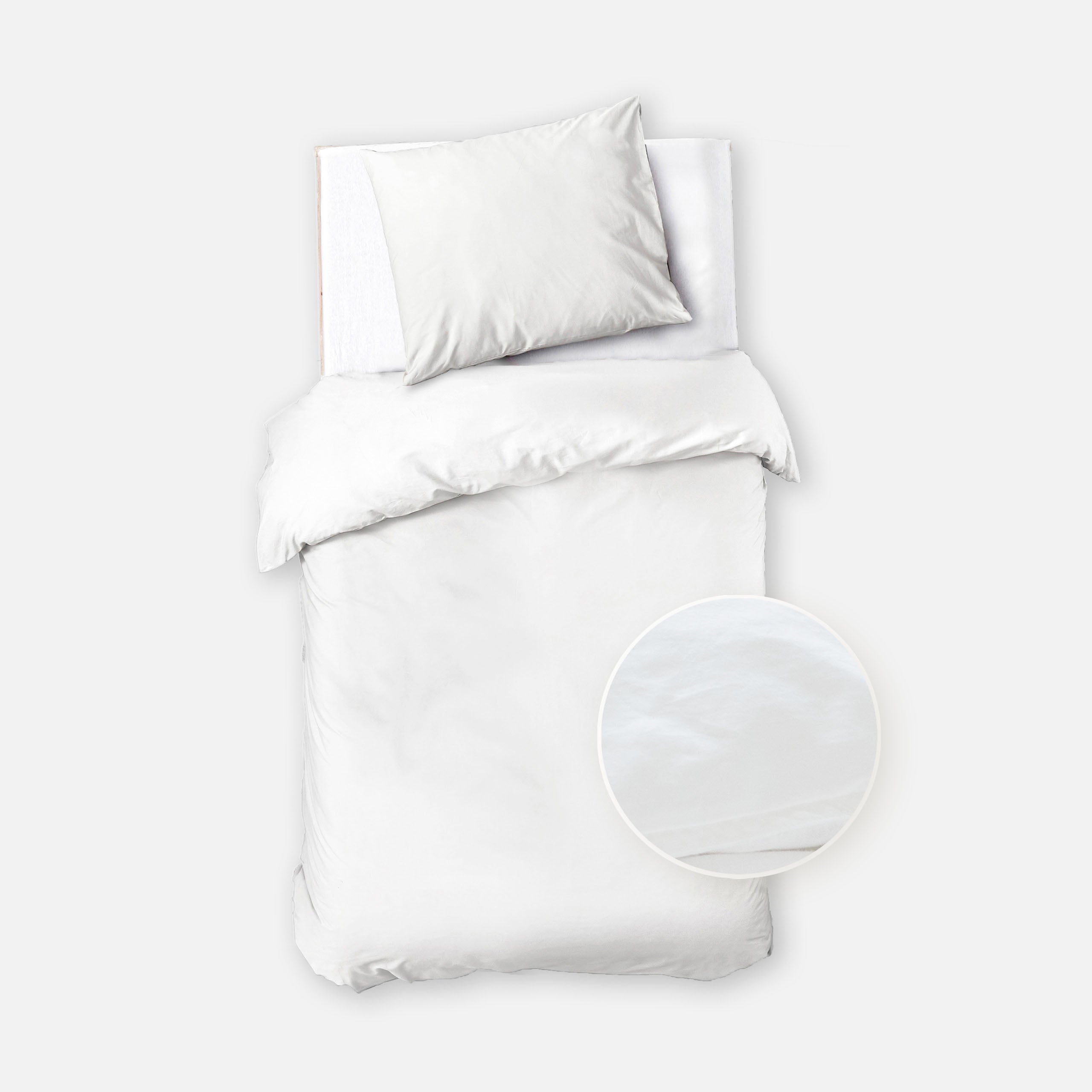 Kinderdekbedovertrek Plain Beauty Wit