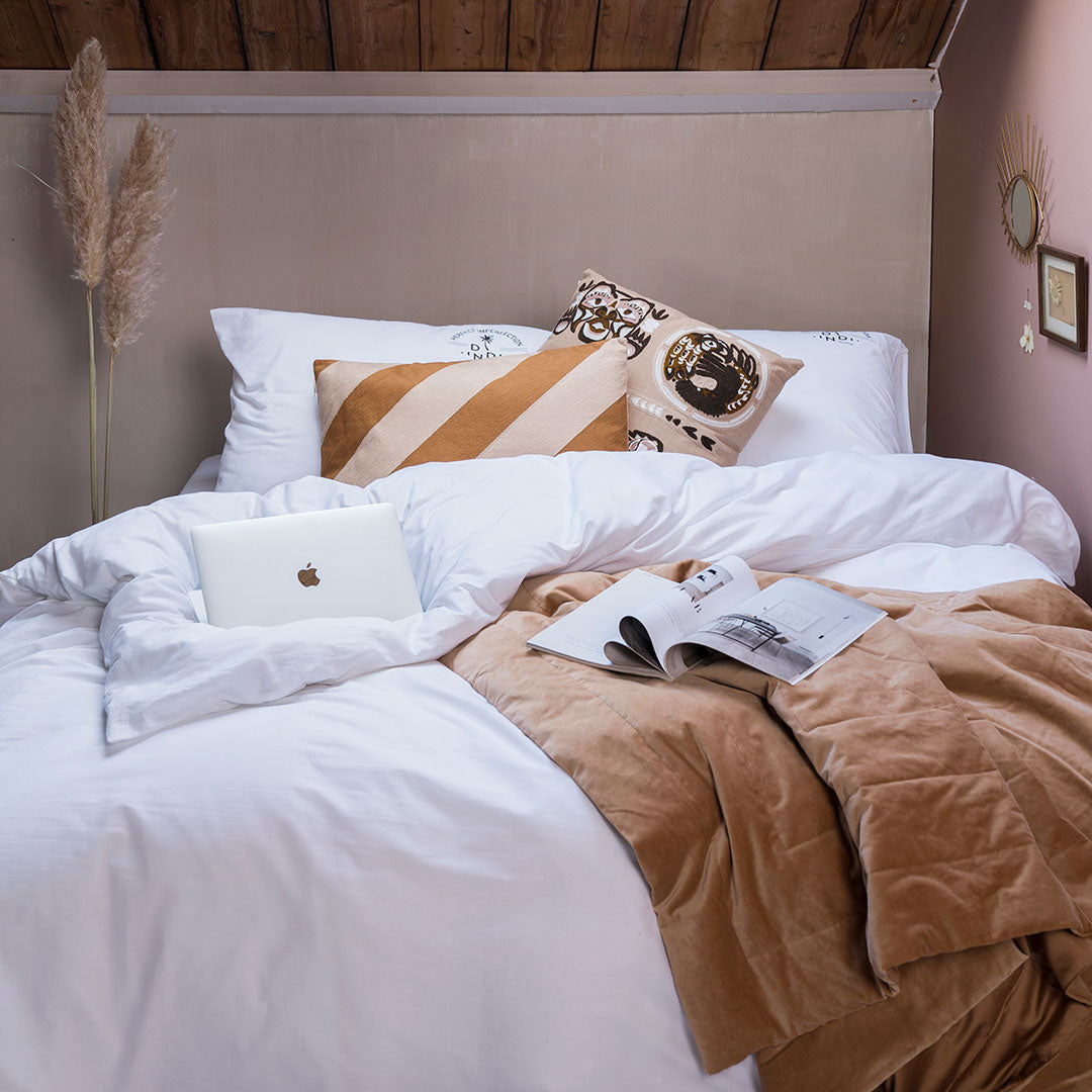 Kinderdekbedovertrek Plain Beauty Wit