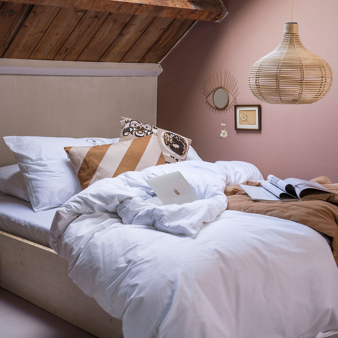 Kinderdekbedovertrek Plain Beauty Wit