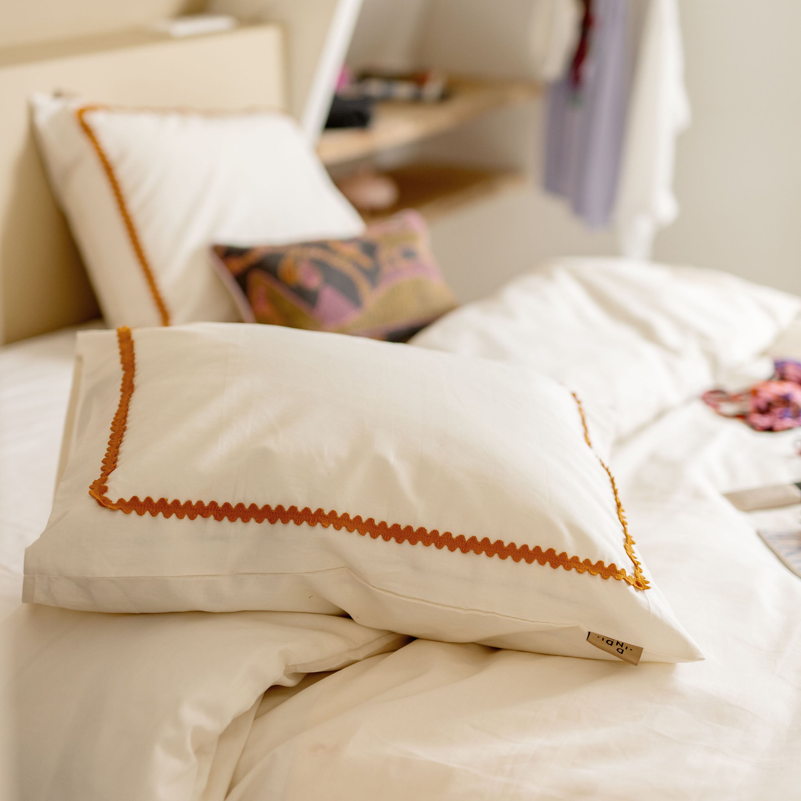 Kinderdekbedovertrek Sunset Waves Off White