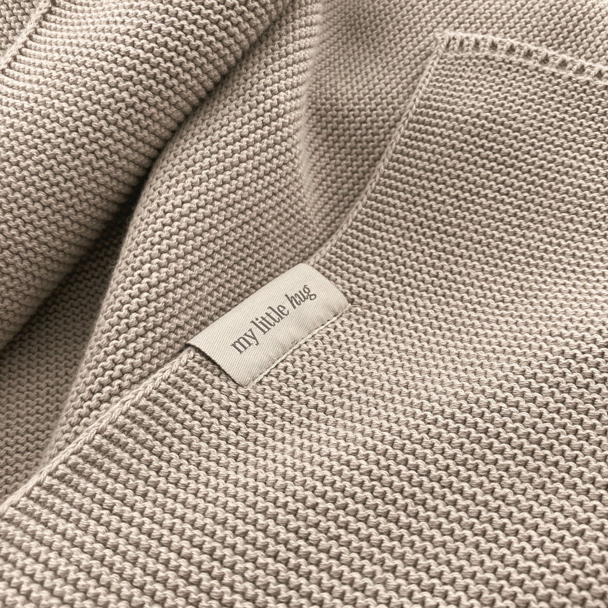 Ledikantdeken gebreid Beige