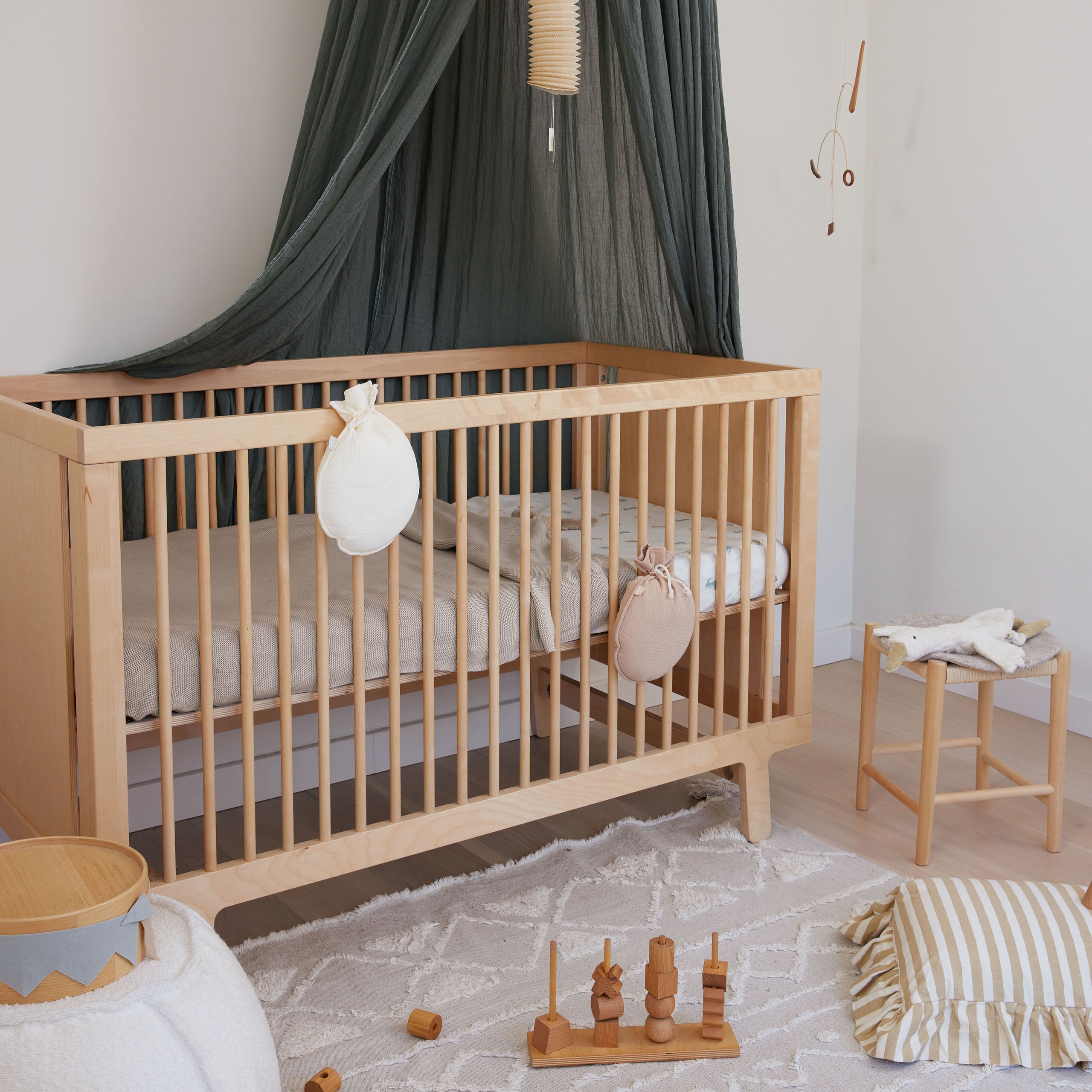 Ledikantdeken gebreid Beige