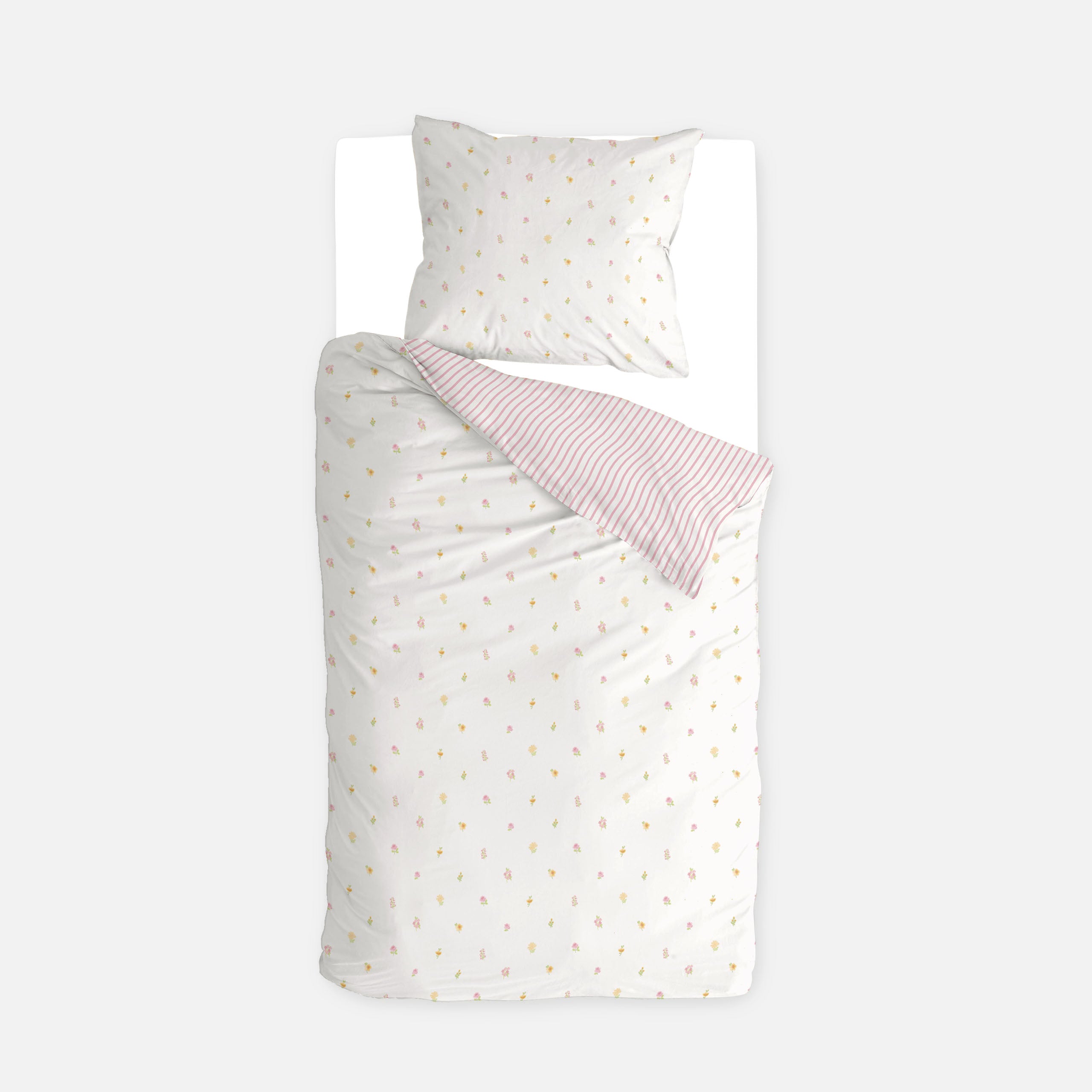 Peuterdekbedovertrek Flower Friends Roze