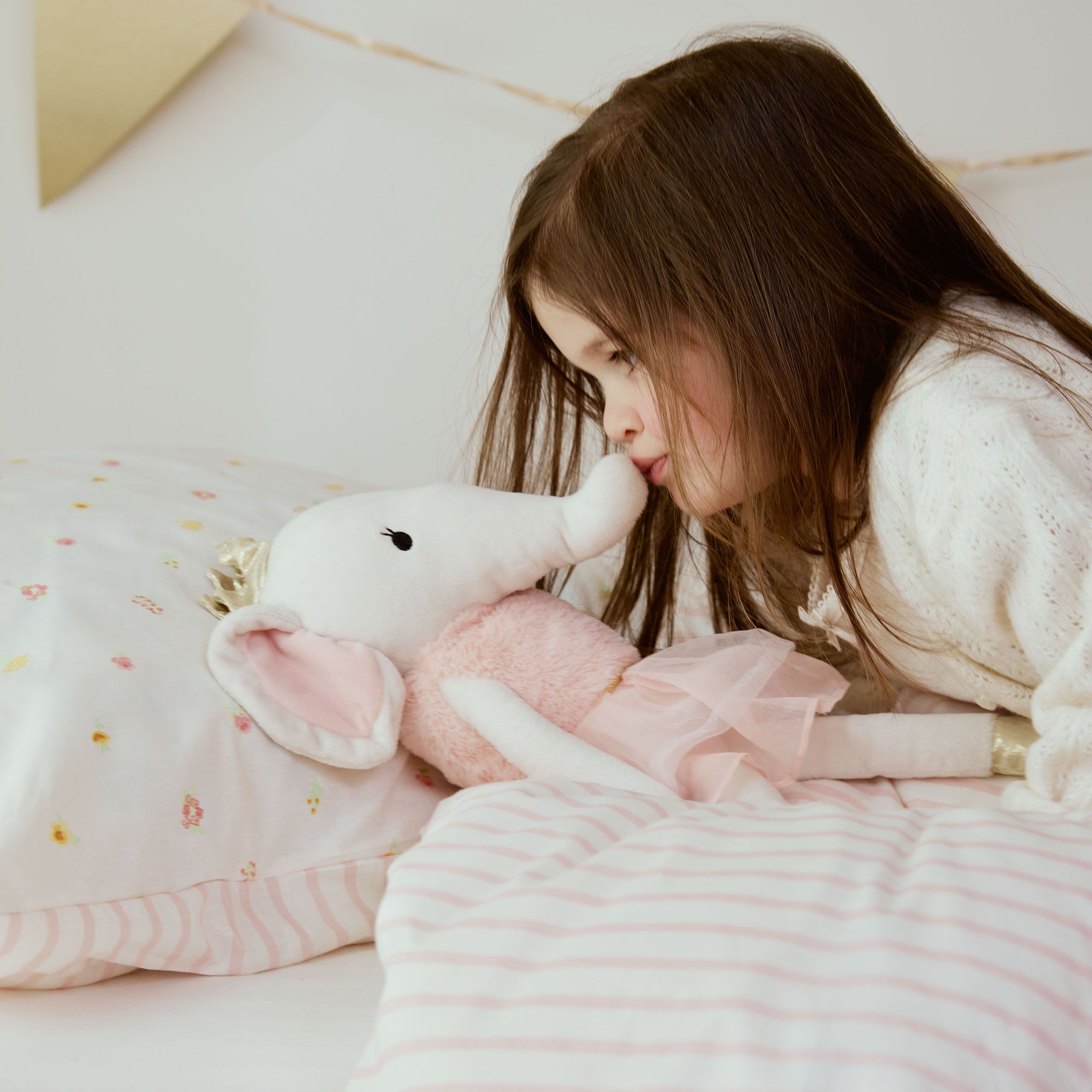 Kinderdekbedovertrek Flower Friends Roze