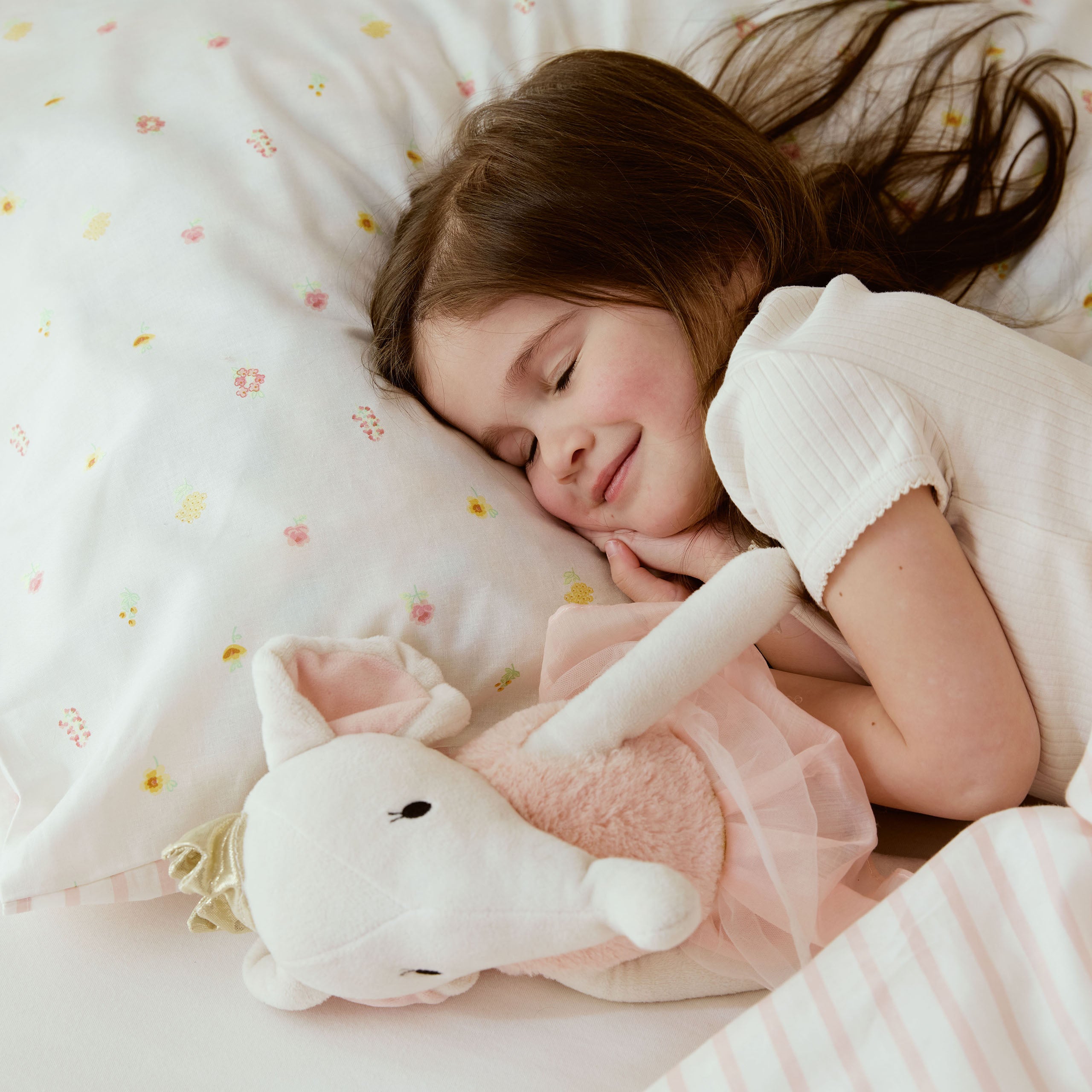 Peuterdekbedovertrek Flower Friends Roze