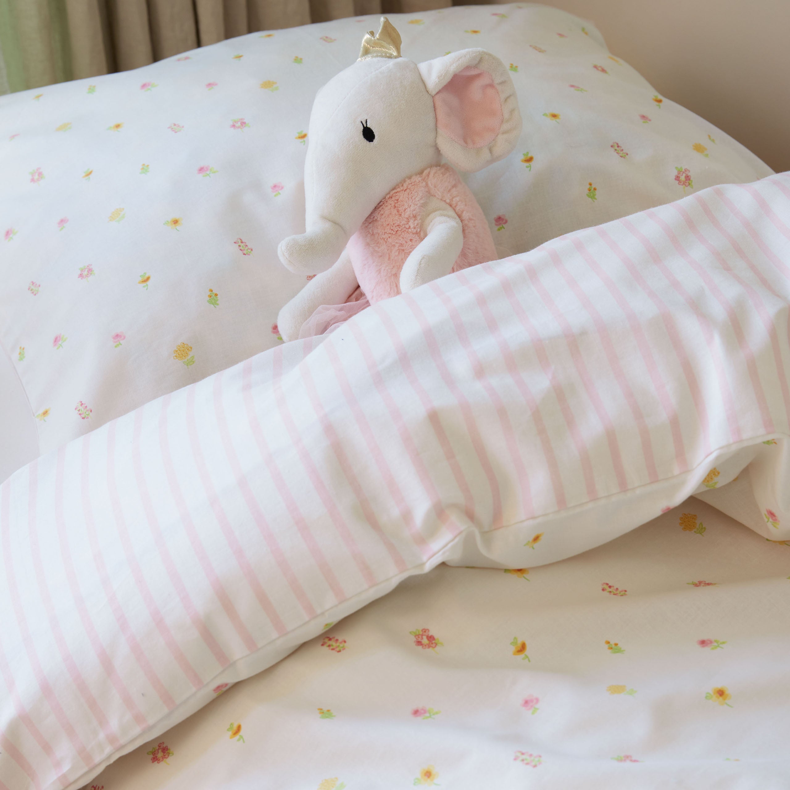 Peuterdekbedovertrek Flower Friends Roze