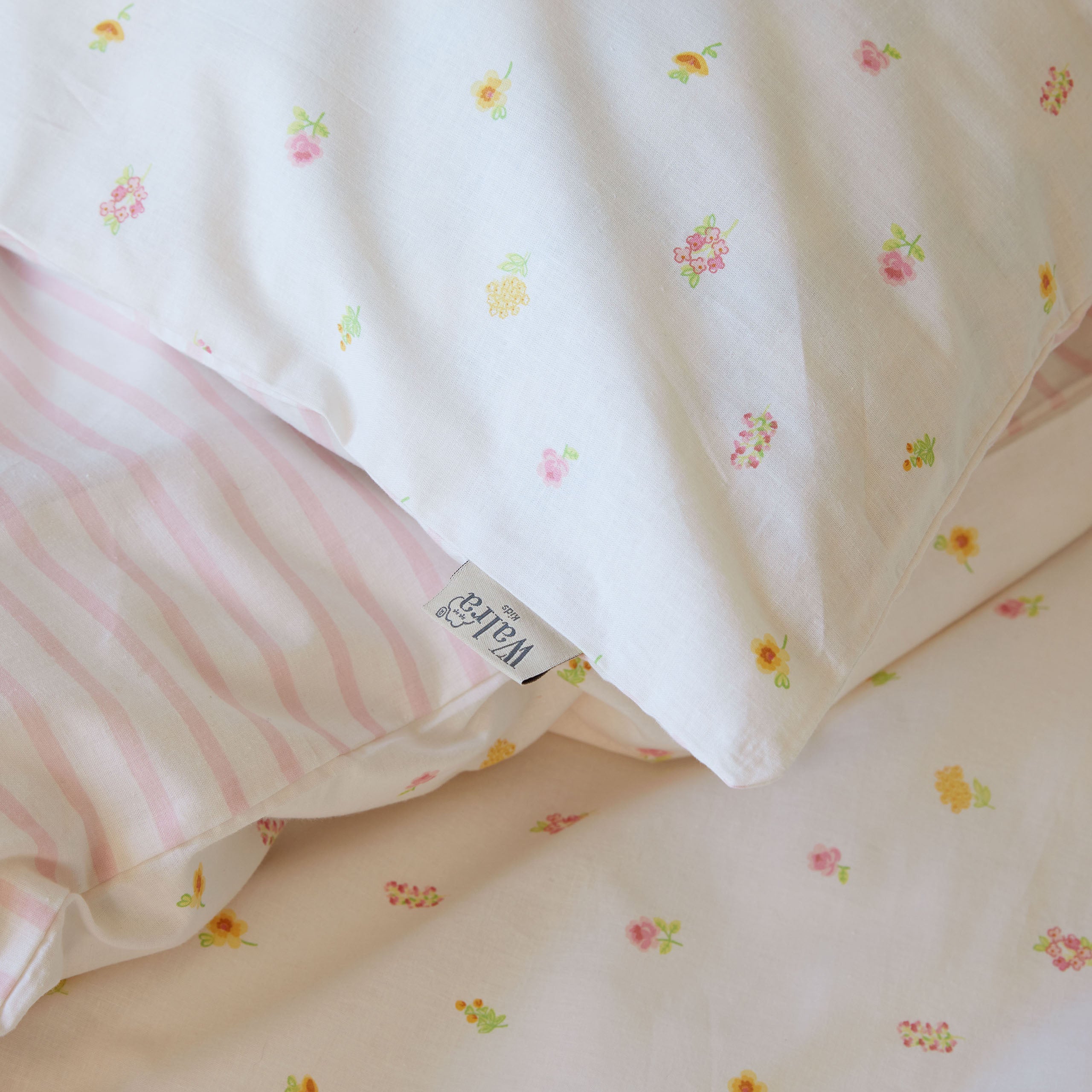 Kinderdekbedovertrek Flower Friends Roze