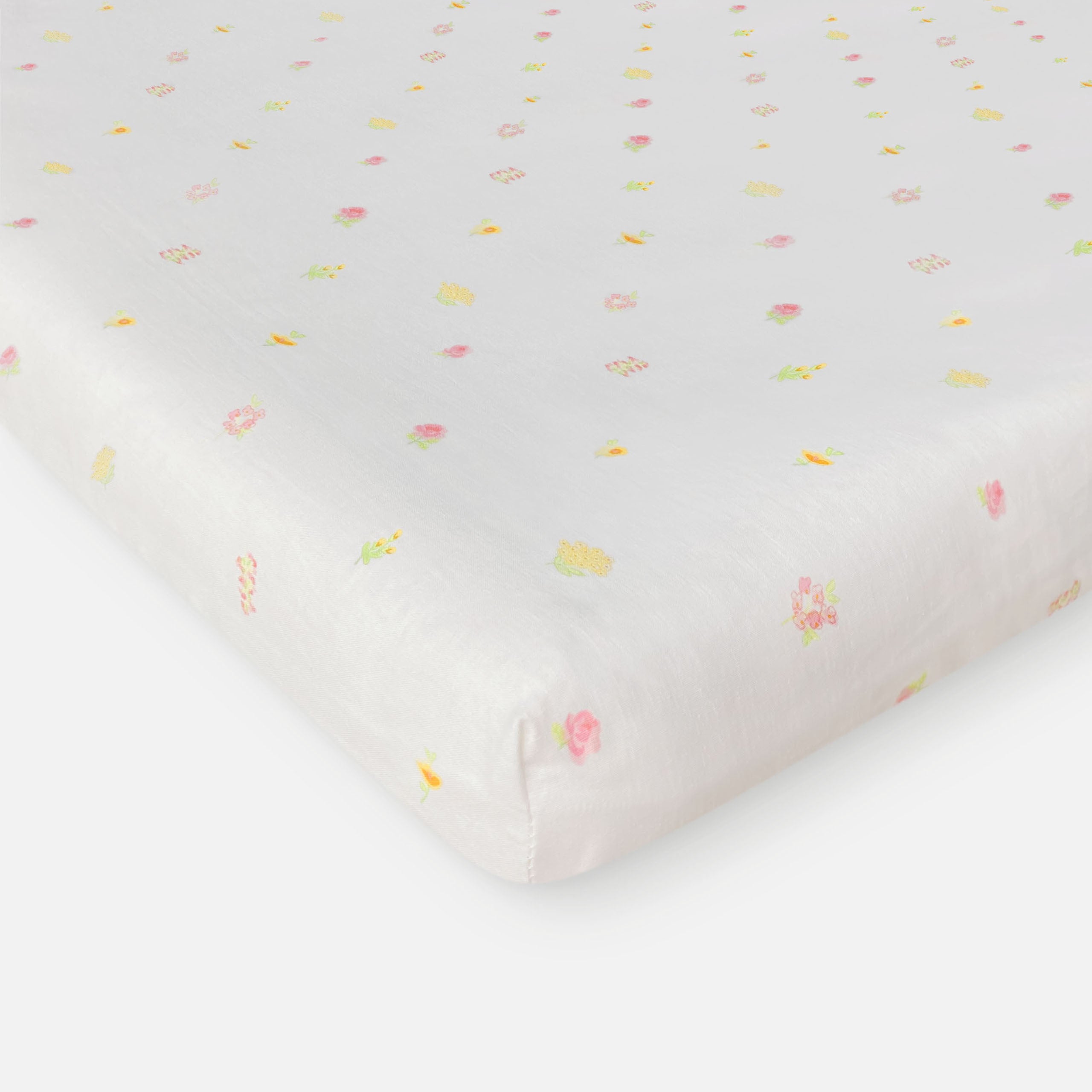 Ledikanthoeslaken Flower Friends Roze