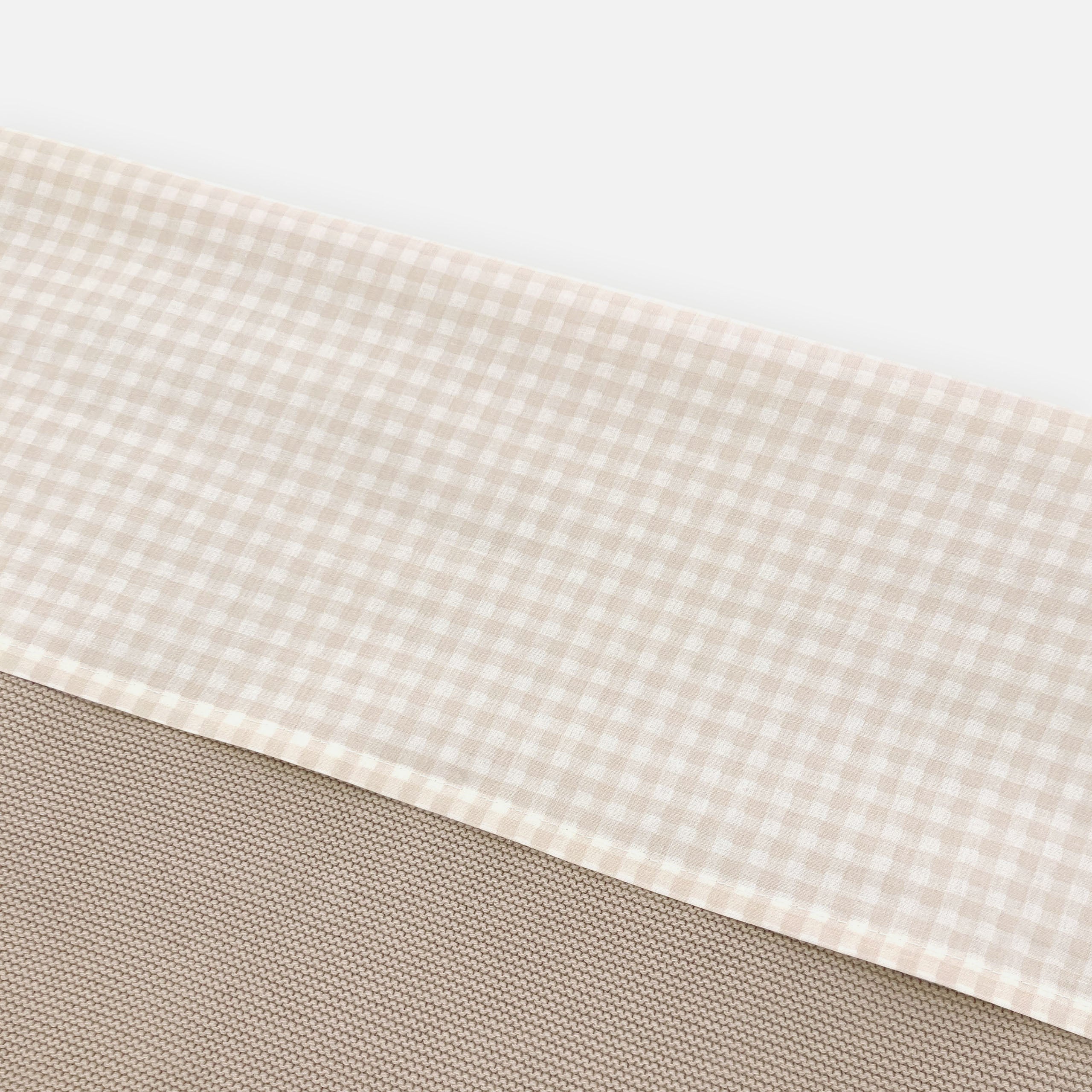 Ledikantlaken Mini Checkmates Beige