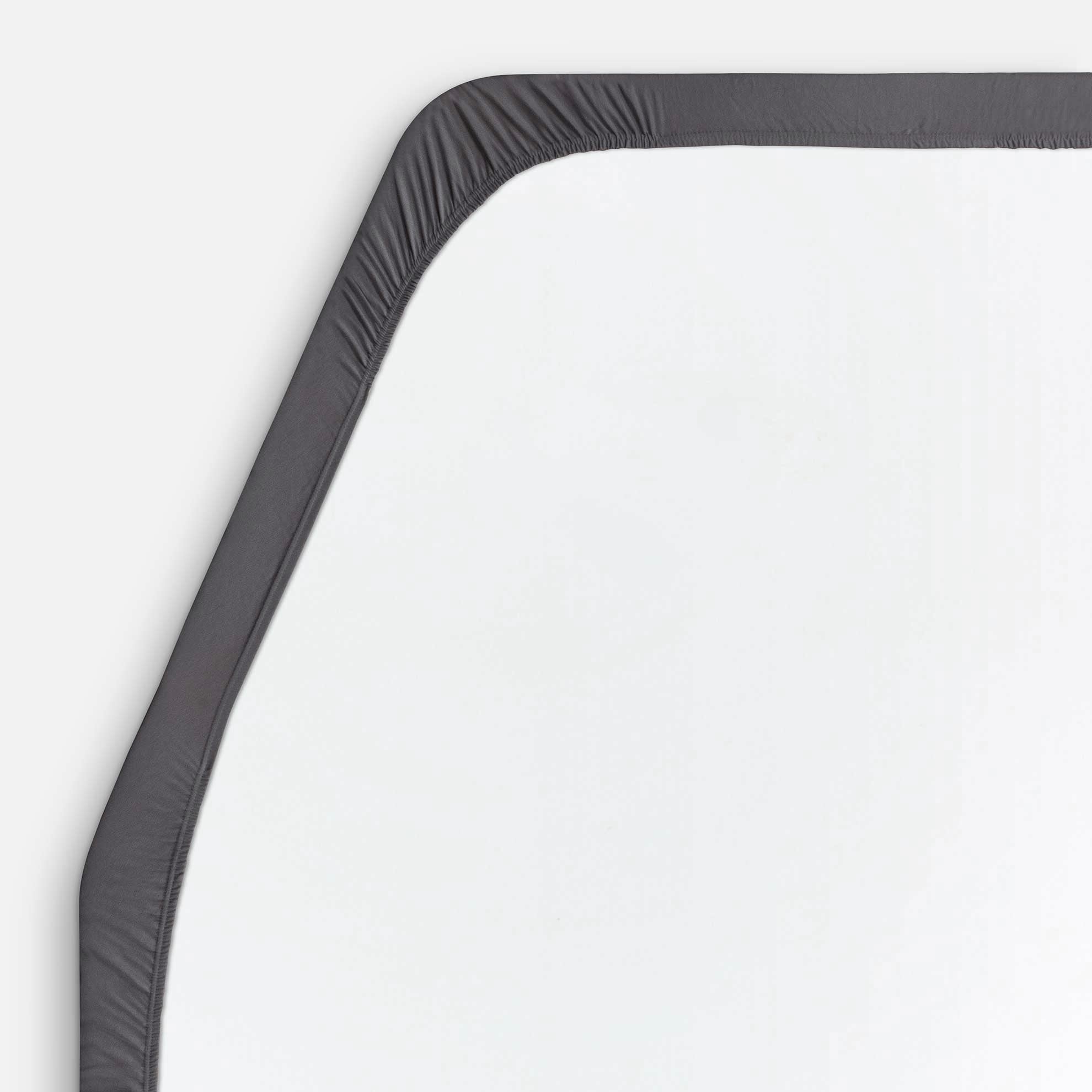 Walra Kampeer Hoeslaken Jersey Stretch Frans bed links 130/160x180/210 Antraciet