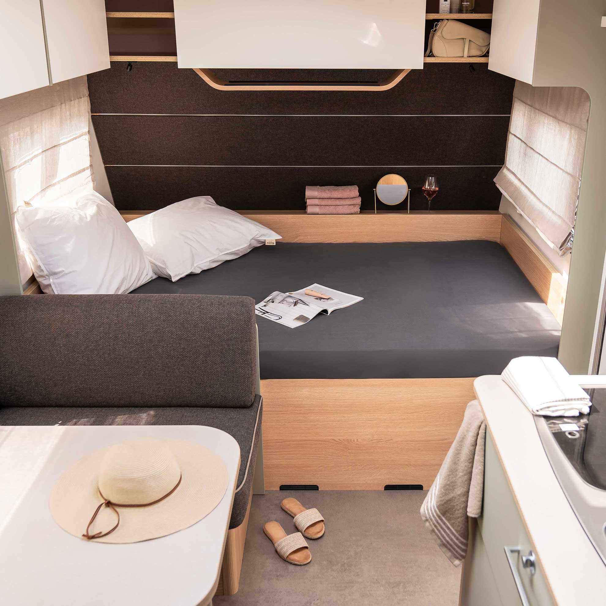 Walra Kampeer Hoeslaken Jersey Stretch Hefbed 130/160x185/210 Antraciet