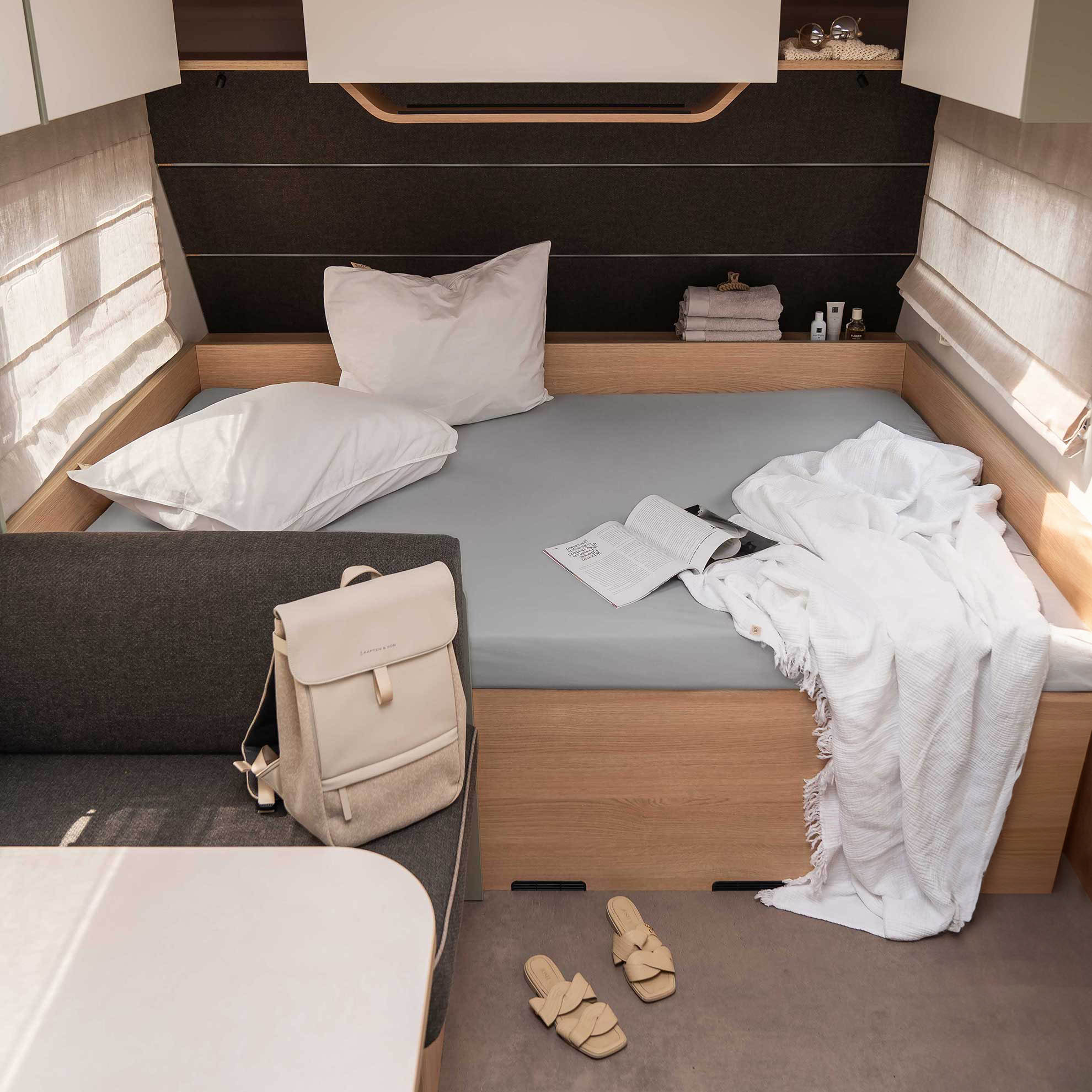 Walra Kampeer Hoeslaken Jersey Stretch Hefbed 130/160x185/210 Grijs