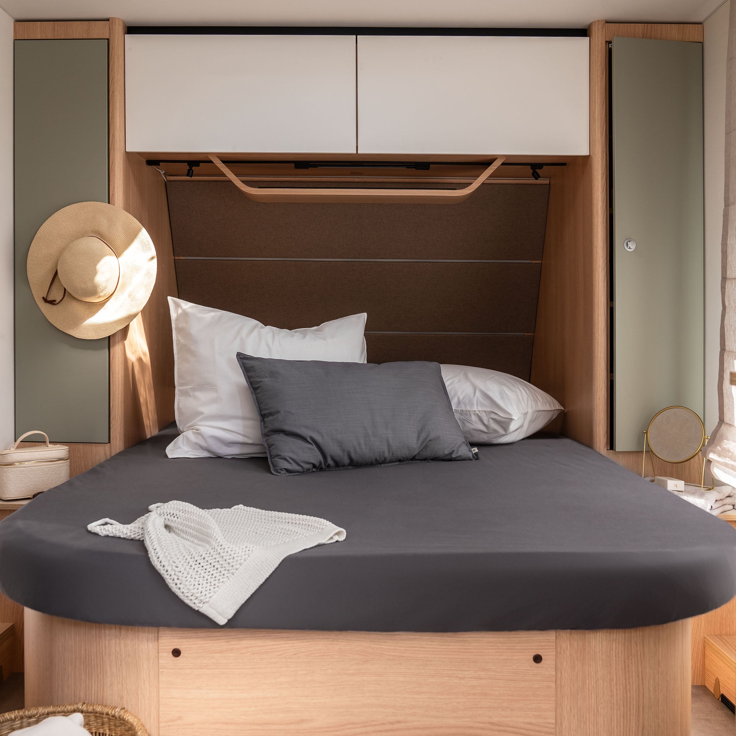 Walra Kampeer Hoeslaken Jersey Stretch Queensbed 130/160x185/210 Antraciet