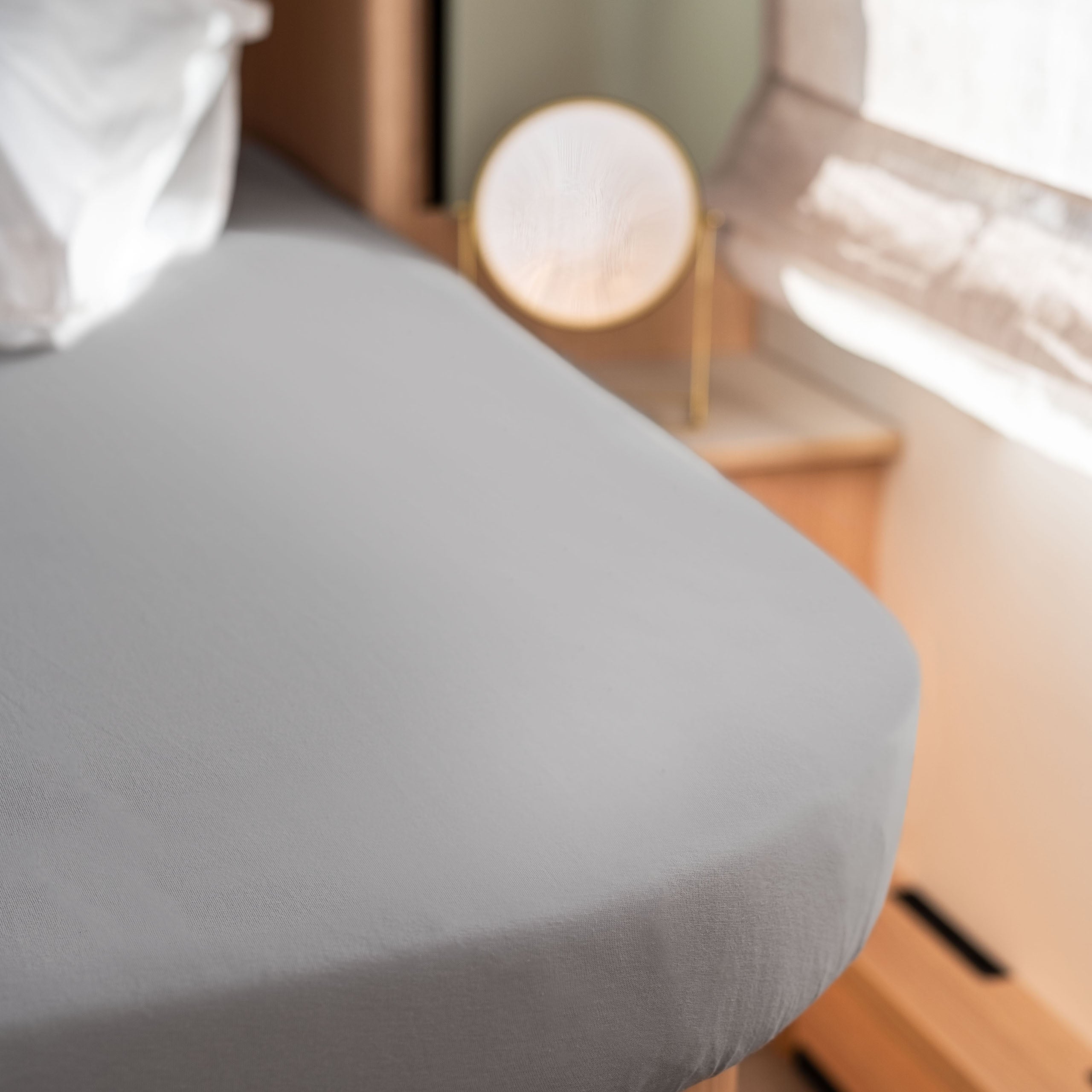 Walra Kampeer Hoeslaken Jersey Stretch Queensbed 130/160x185/210 Grijs