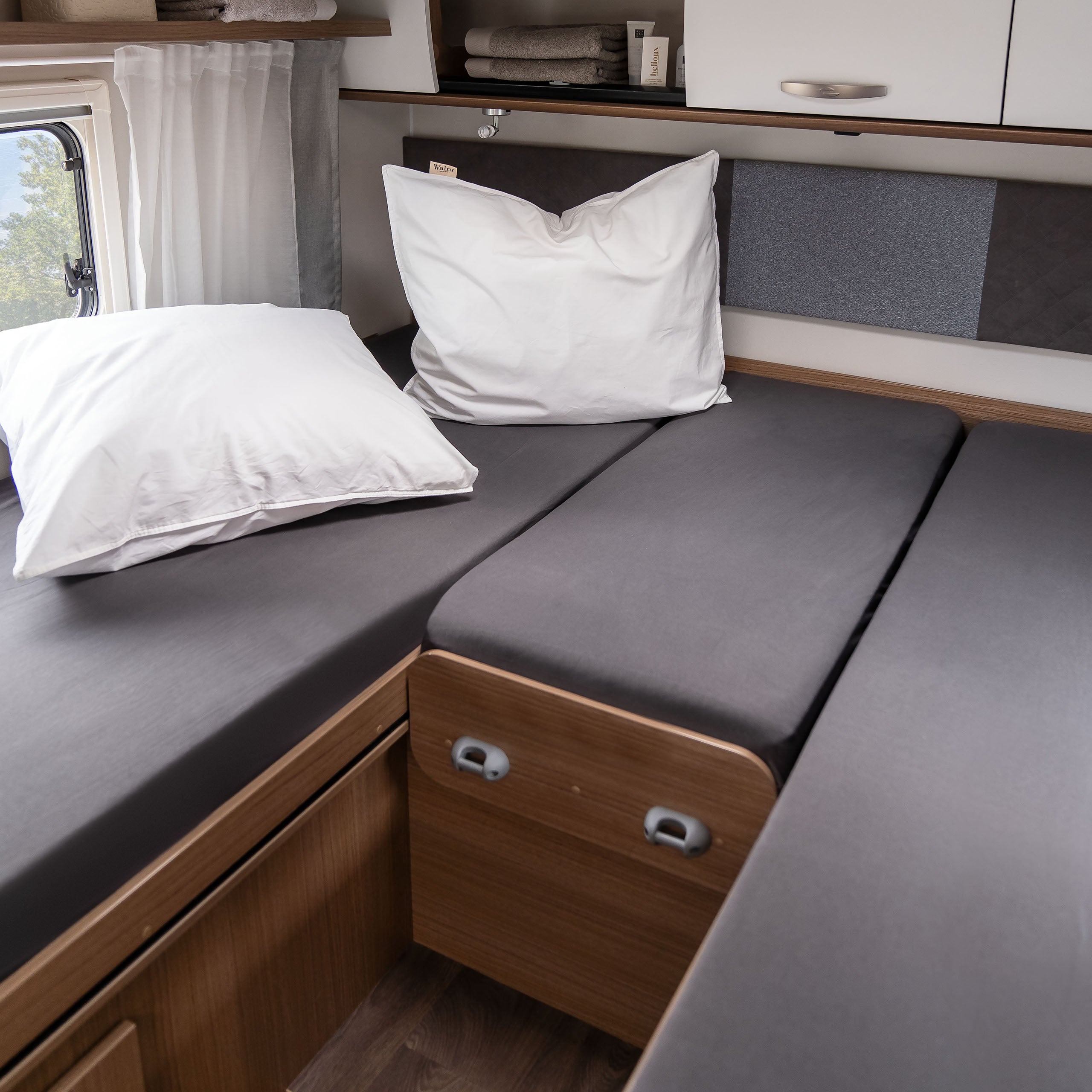 Walra Kampeer Hoeslaken Jersey Stretch 3-delige set 2x70/90x180/210 + 30/50x120/145 Antraciet