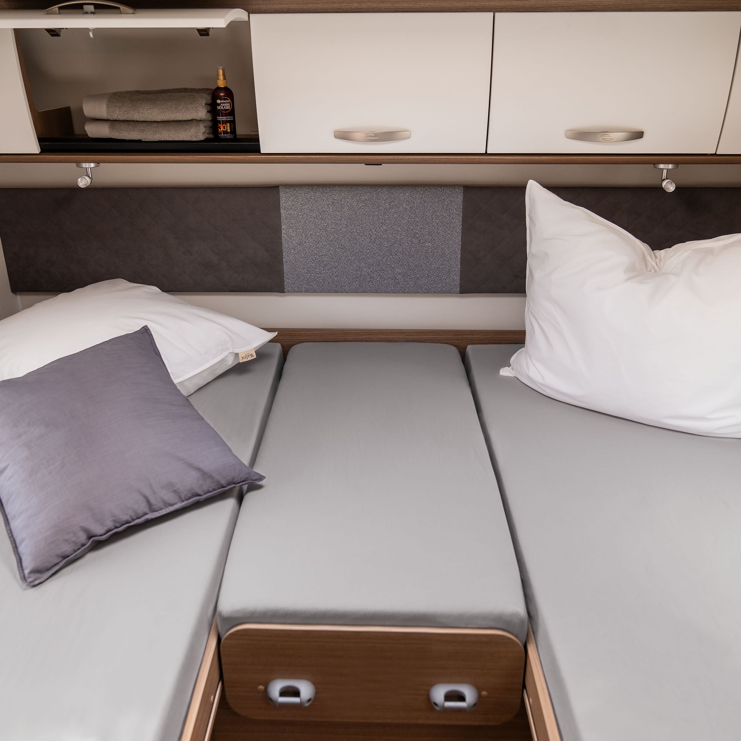 Walra Kampeer Hoeslaken Jersey Stretch 3-delige set 2x70/90x180/210 + 30/50x120/145 Grijs