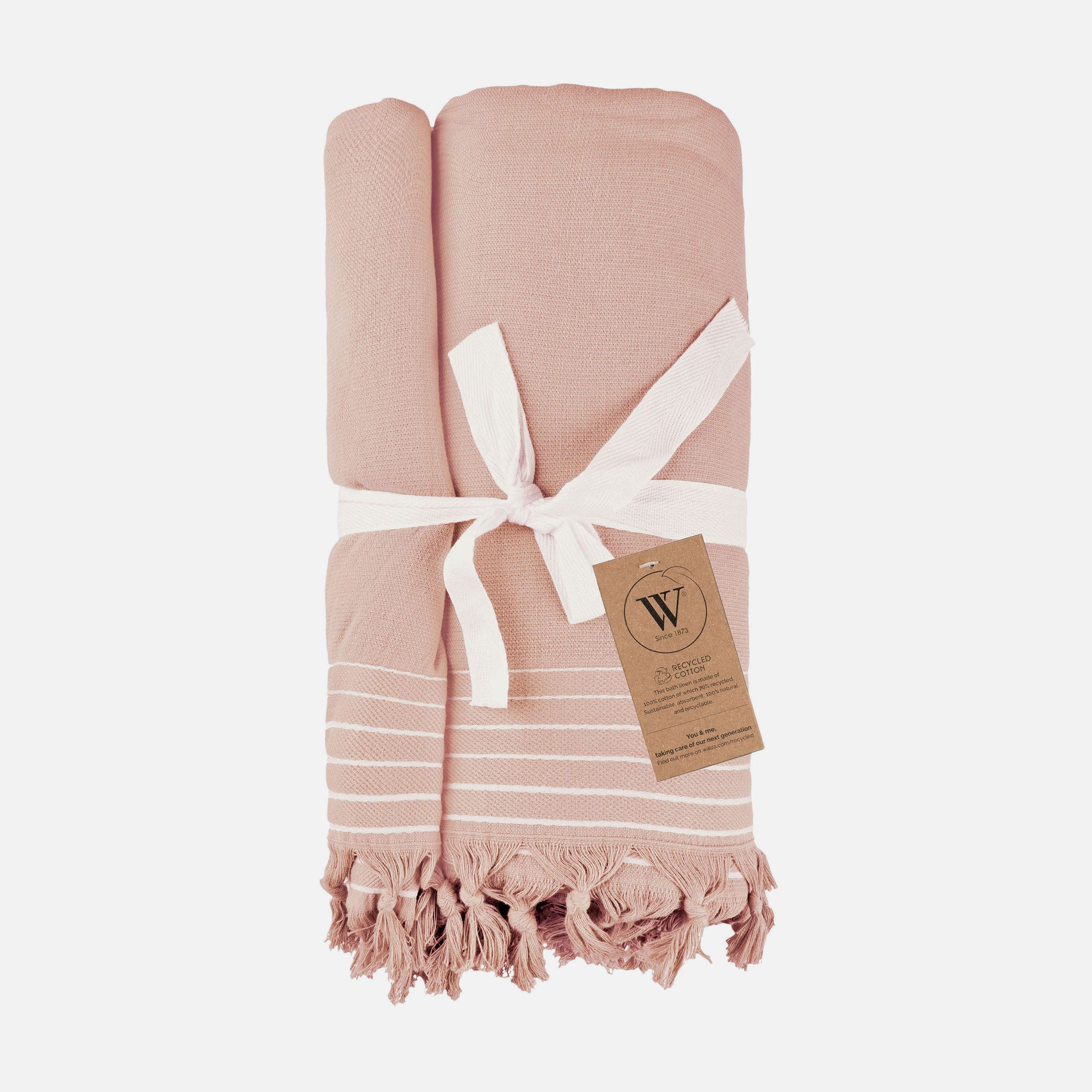 Hamamdoek Remade Cotton Poeder Roze 200x200