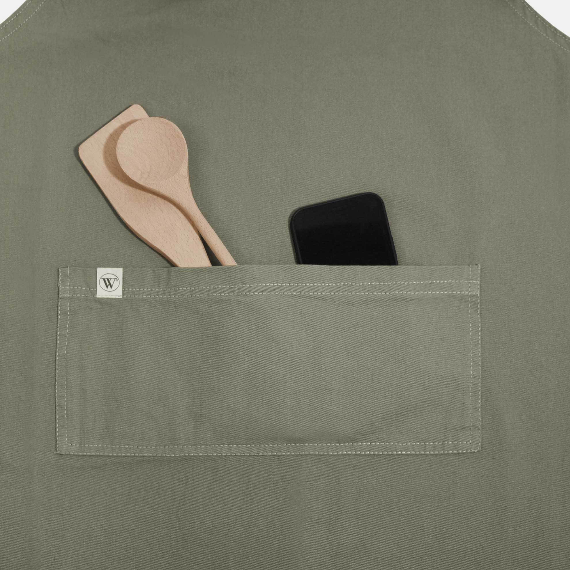 Keukenschort Cook with Happiness Legergroen 75x90