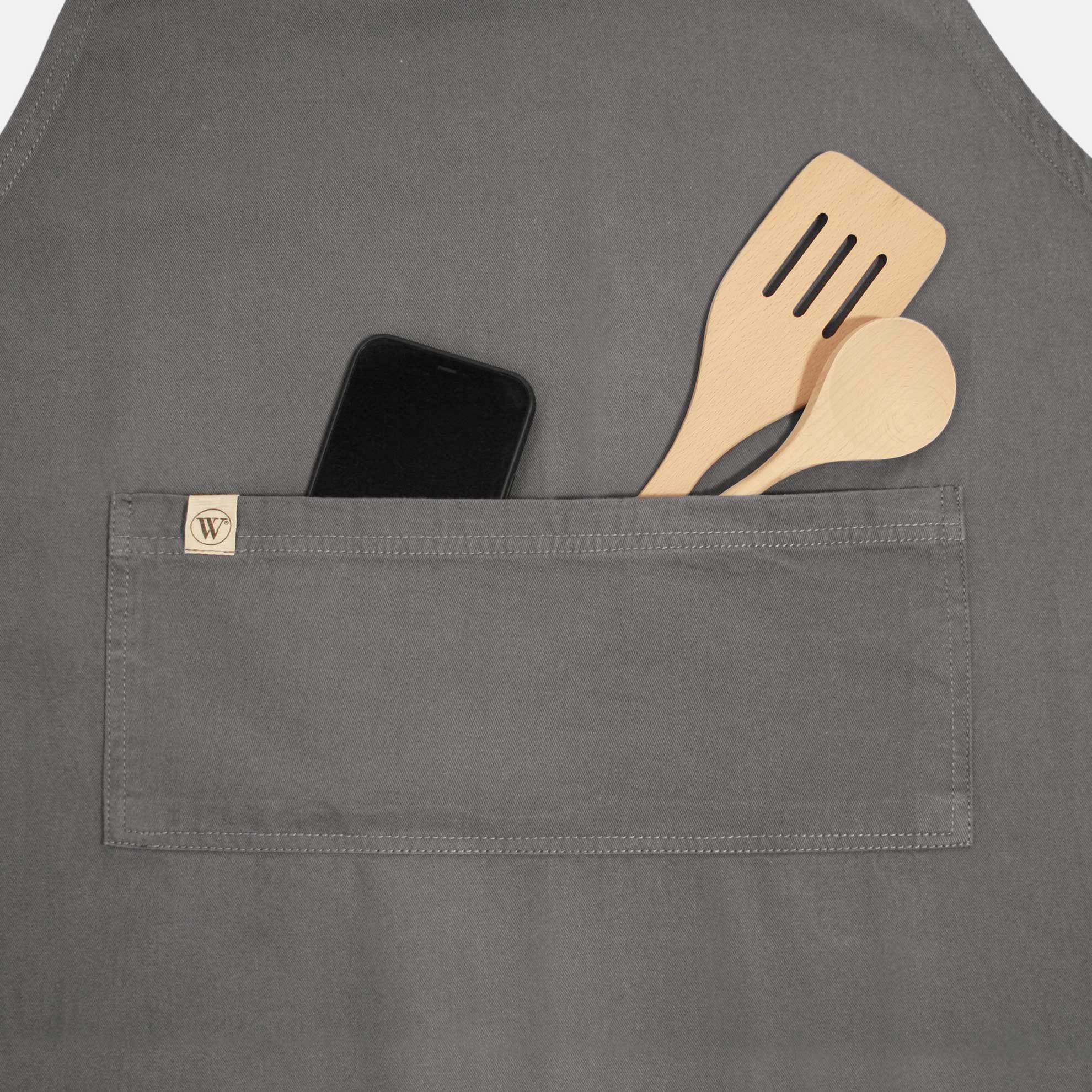 Keukenschort Cook with Happiness Off Black 75x90