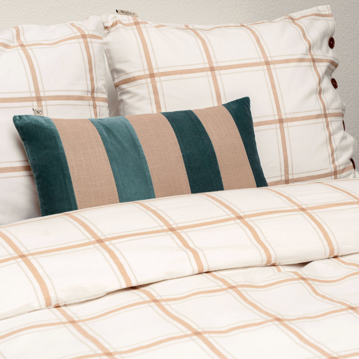 Walra - Sierkussen Velvet Stripes - Bruin
