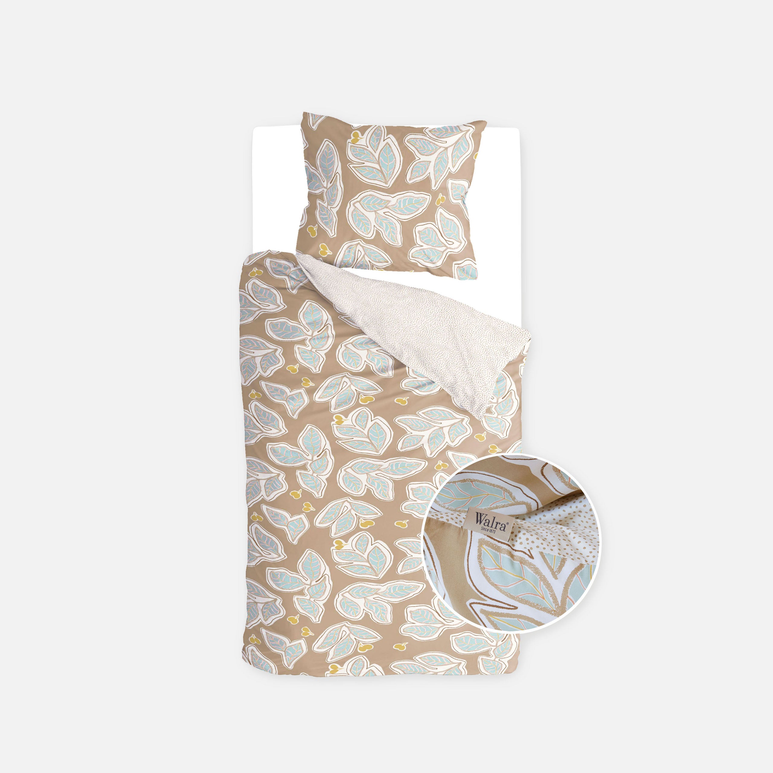 Dekbedovertrek Lovely Leaves Bruin / Beige