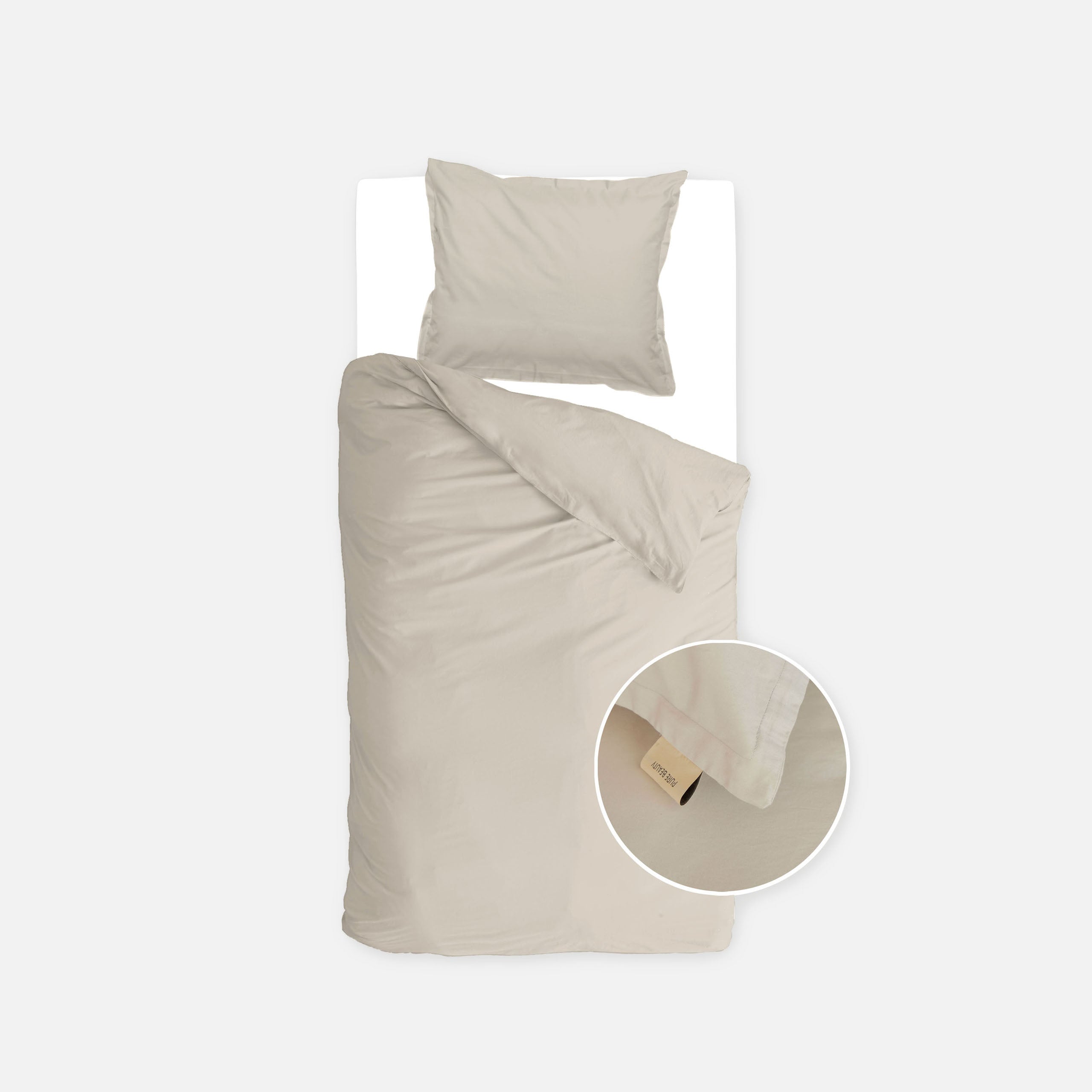 Dekbedovertrek Vintage Satin Zand