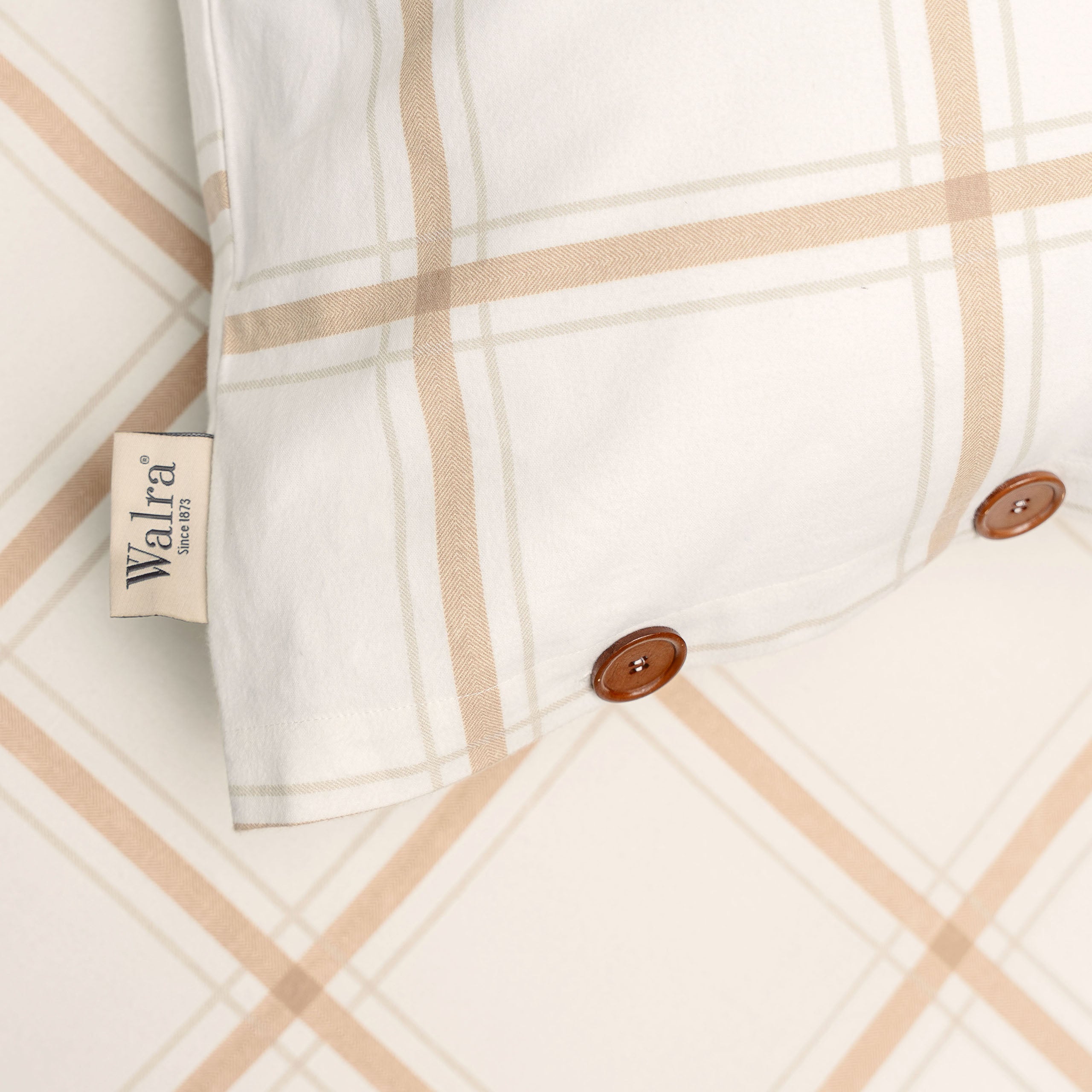 Dekbedovertrek Comfort Checks Off White