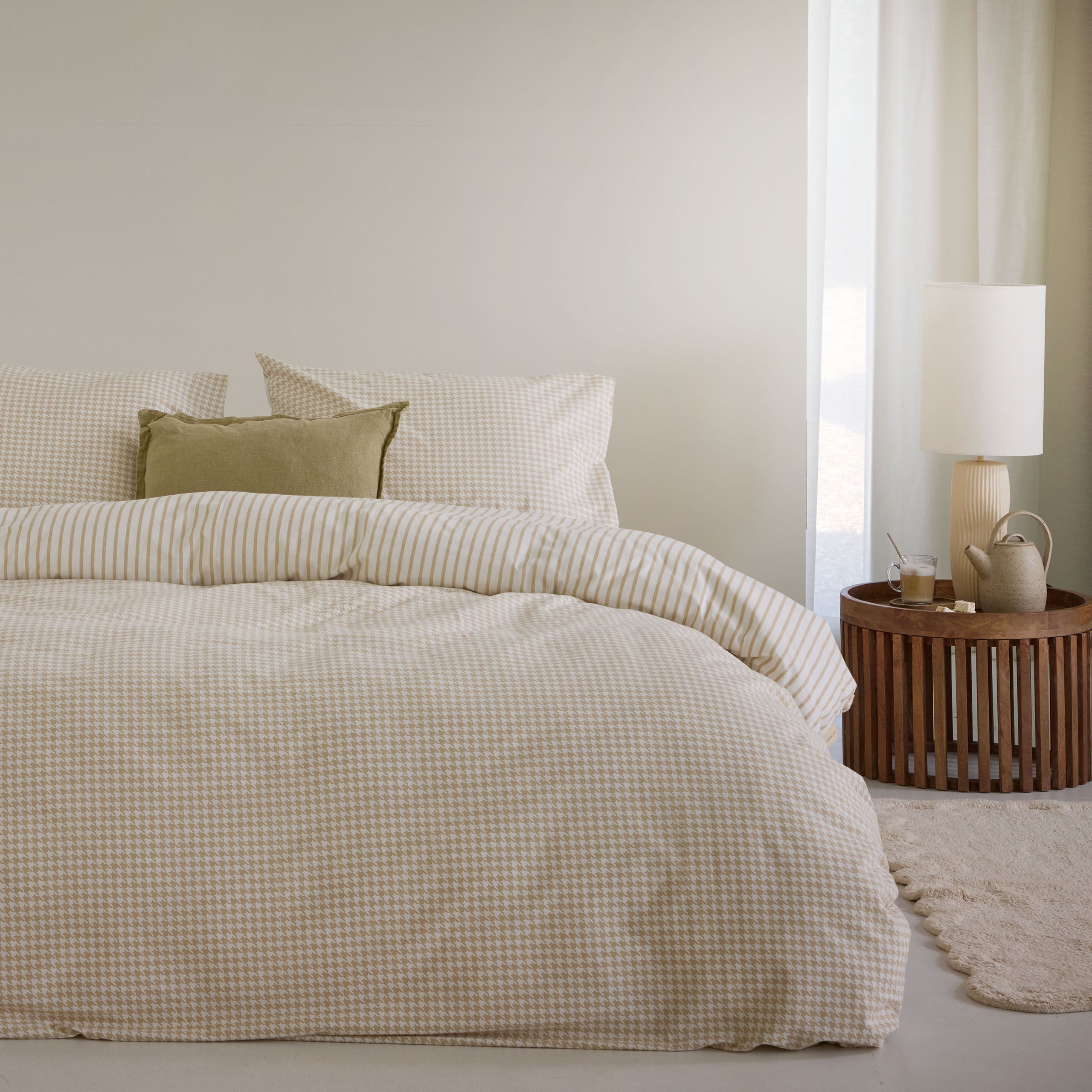 Dekbedovertrek Cozy Blocks Zand