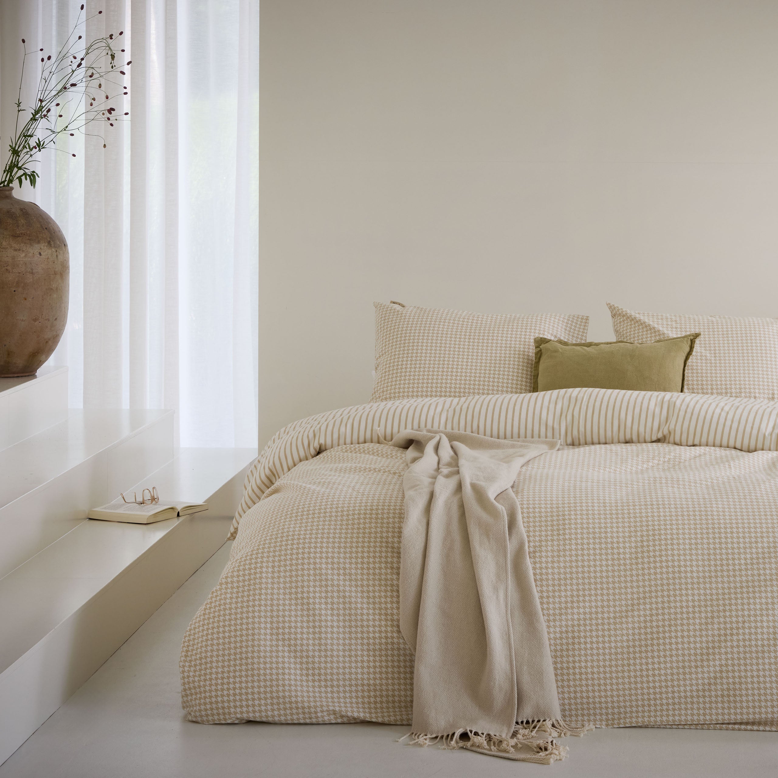 Dekbedovertrek Cozy Blocks Zand