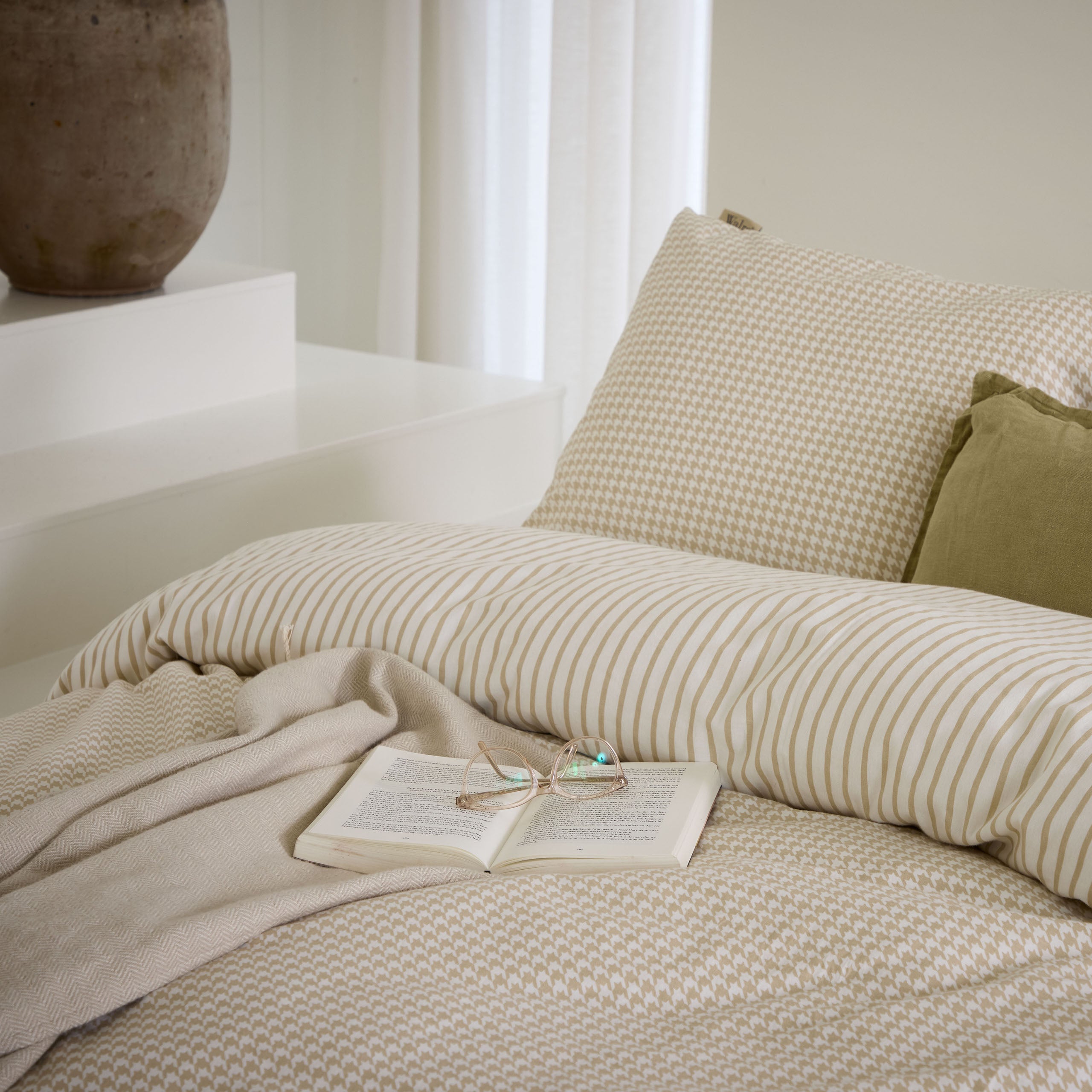 Dekbedovertrek Cozy Blocks Zand